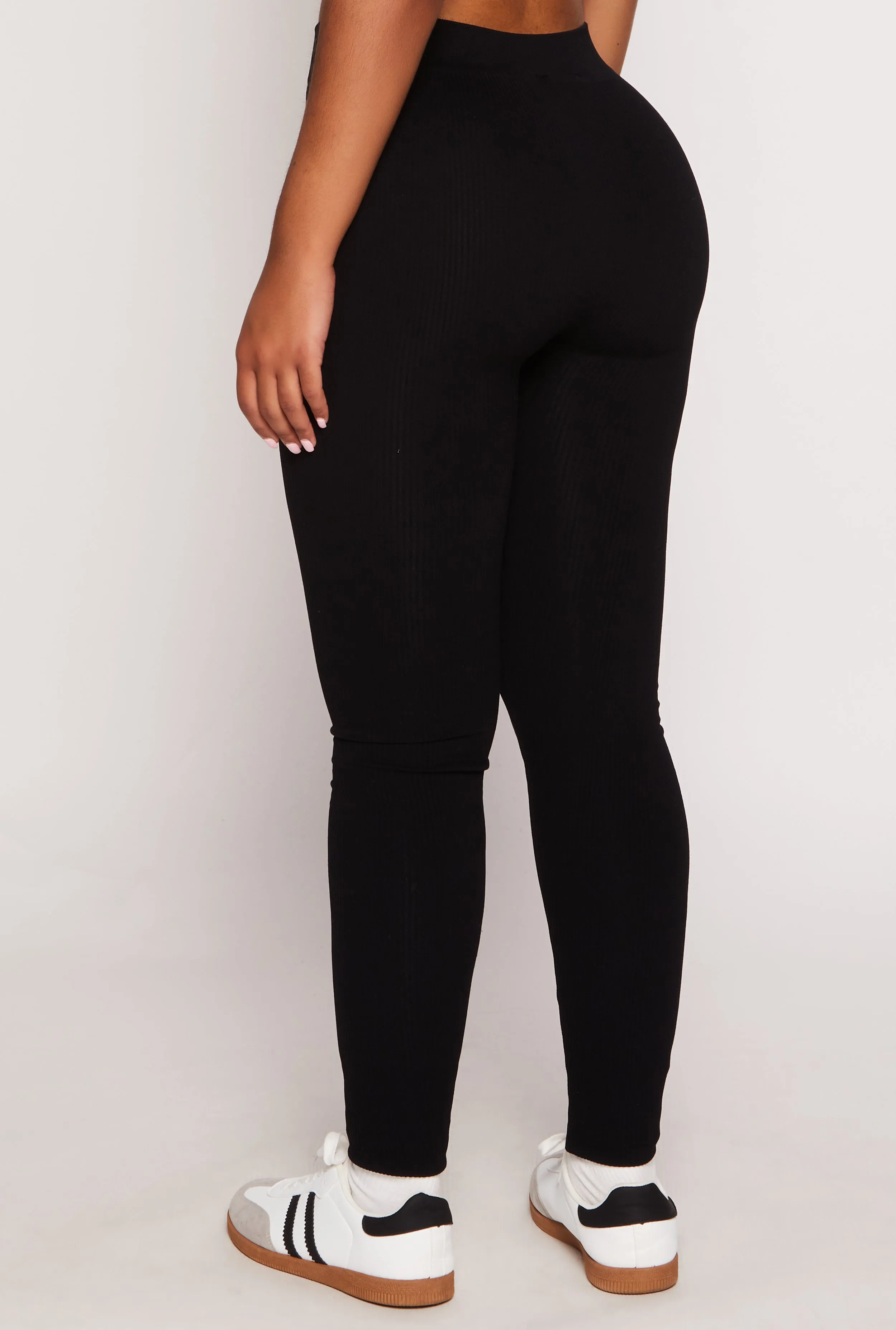 Seamless Ribbed High Waist Leggings sold by Rainbow product image thumbnail 3