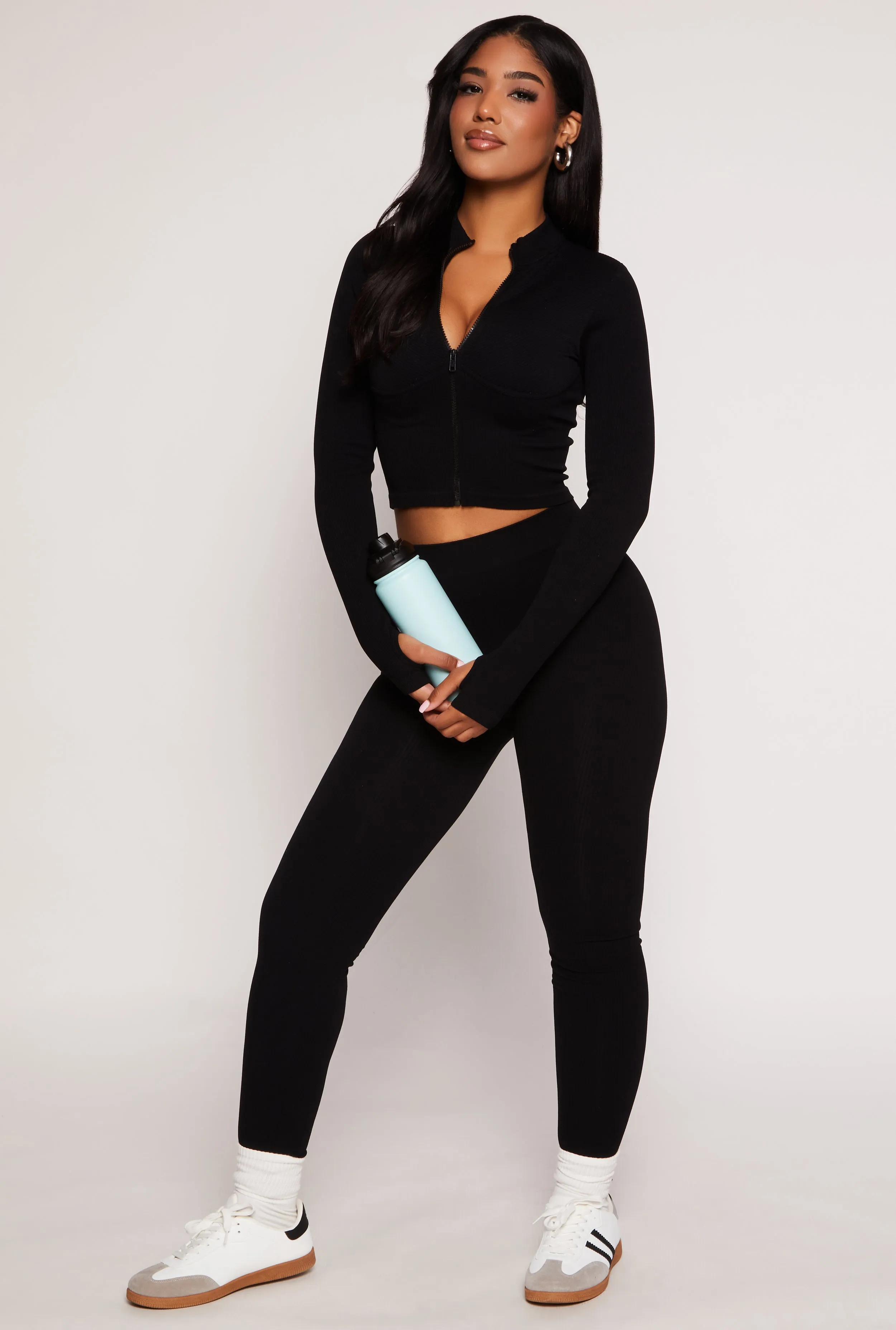 Seamless Ribbed High Waist Leggings sold by Rainbow