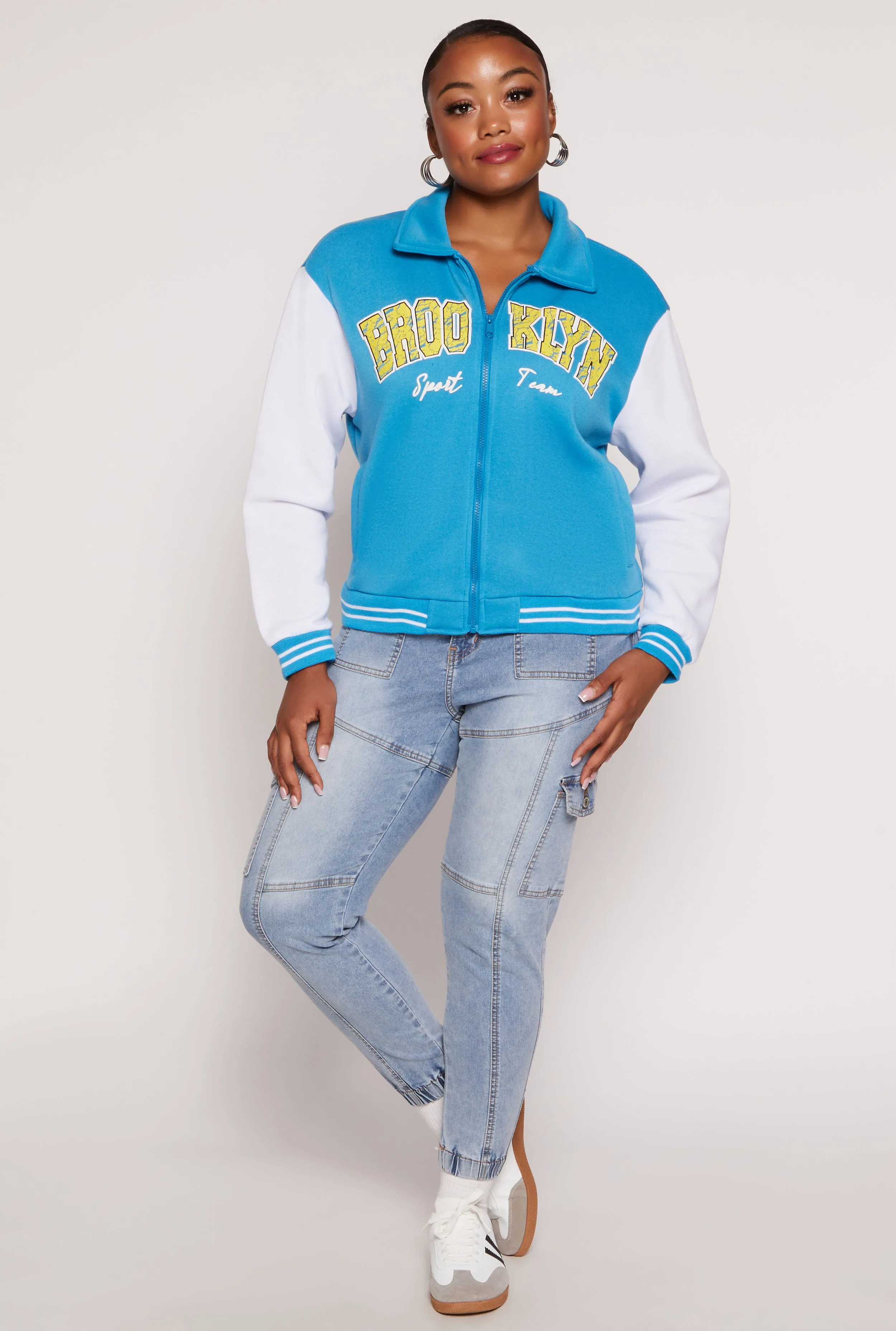 Plus Size Brooklyn Sport Team Varsity Jacket sold by Rainbow product image thumbnail 2