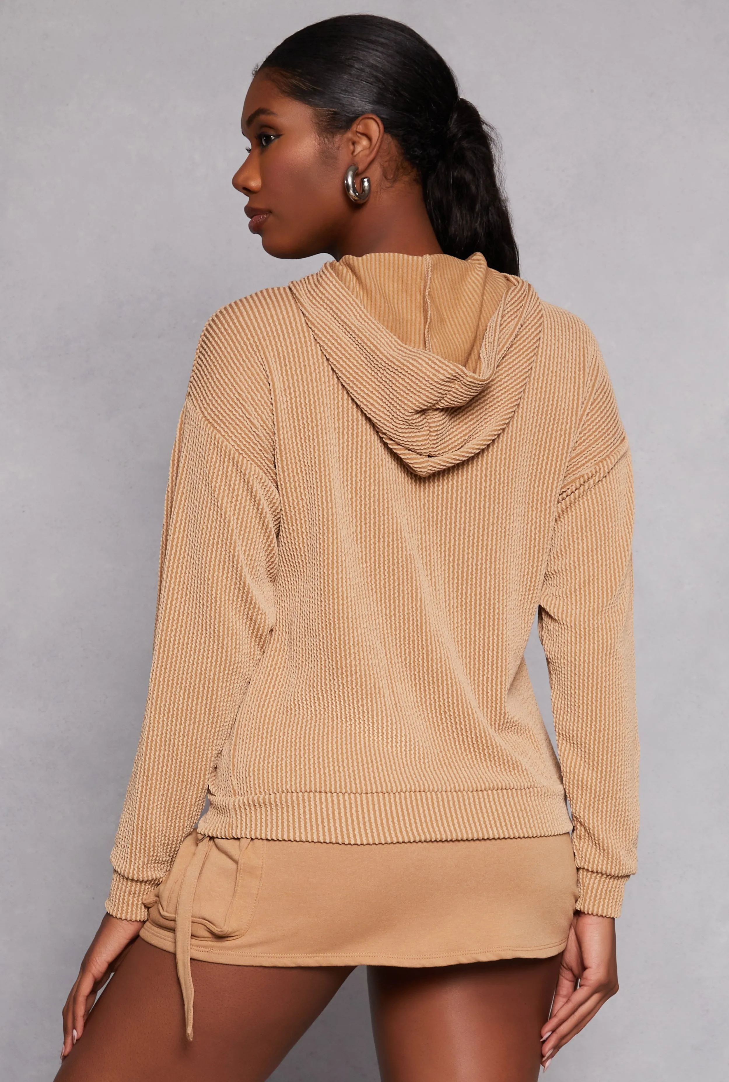 Ribbed Howdy Graphic Pullover Hoodie sold by Rainbow product image thumbnail 3