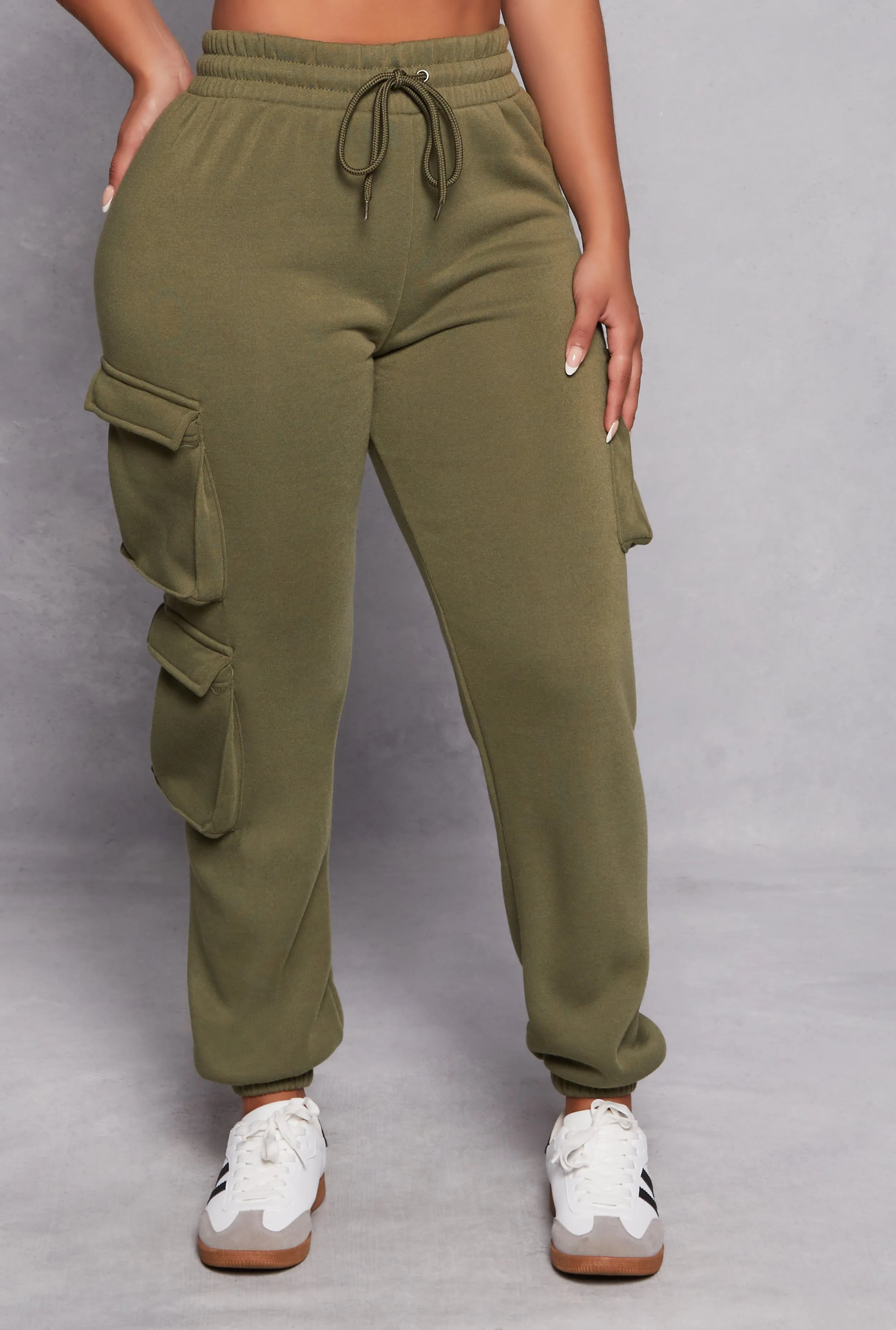 Fleece Drawstring Cargo Sweatpants sold by Rainbow product image thumbnail 2