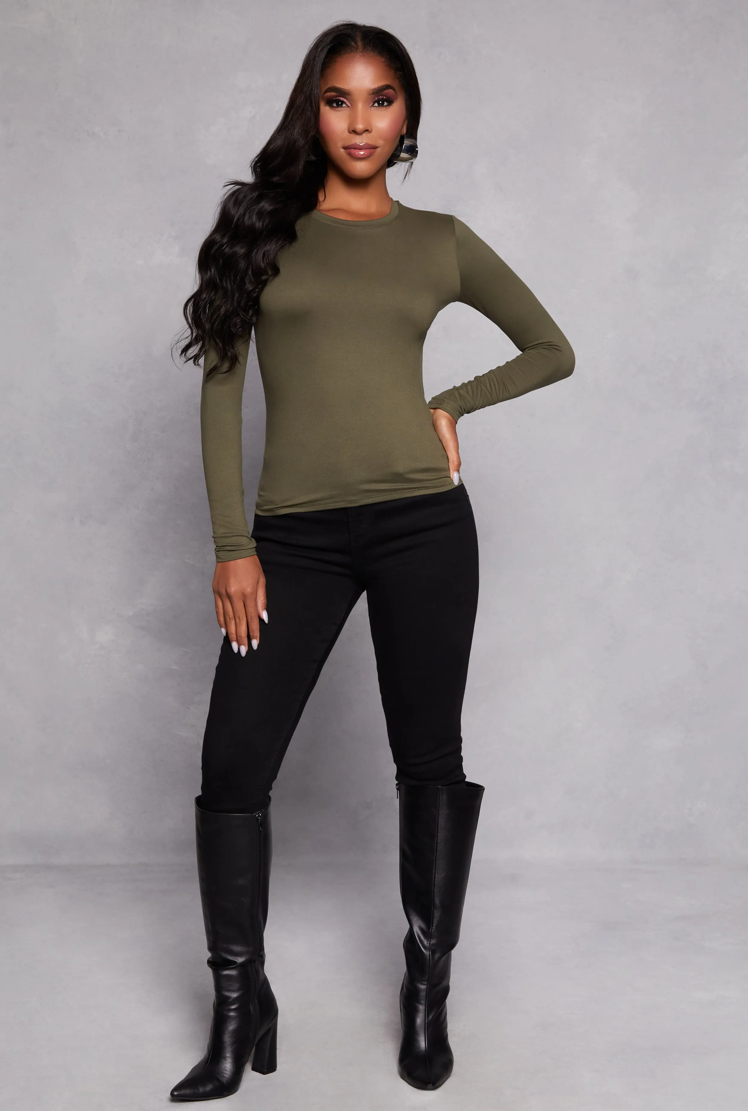 Basic Long Sleeve T Shirt sold by Rainbow product image thumbnail 2