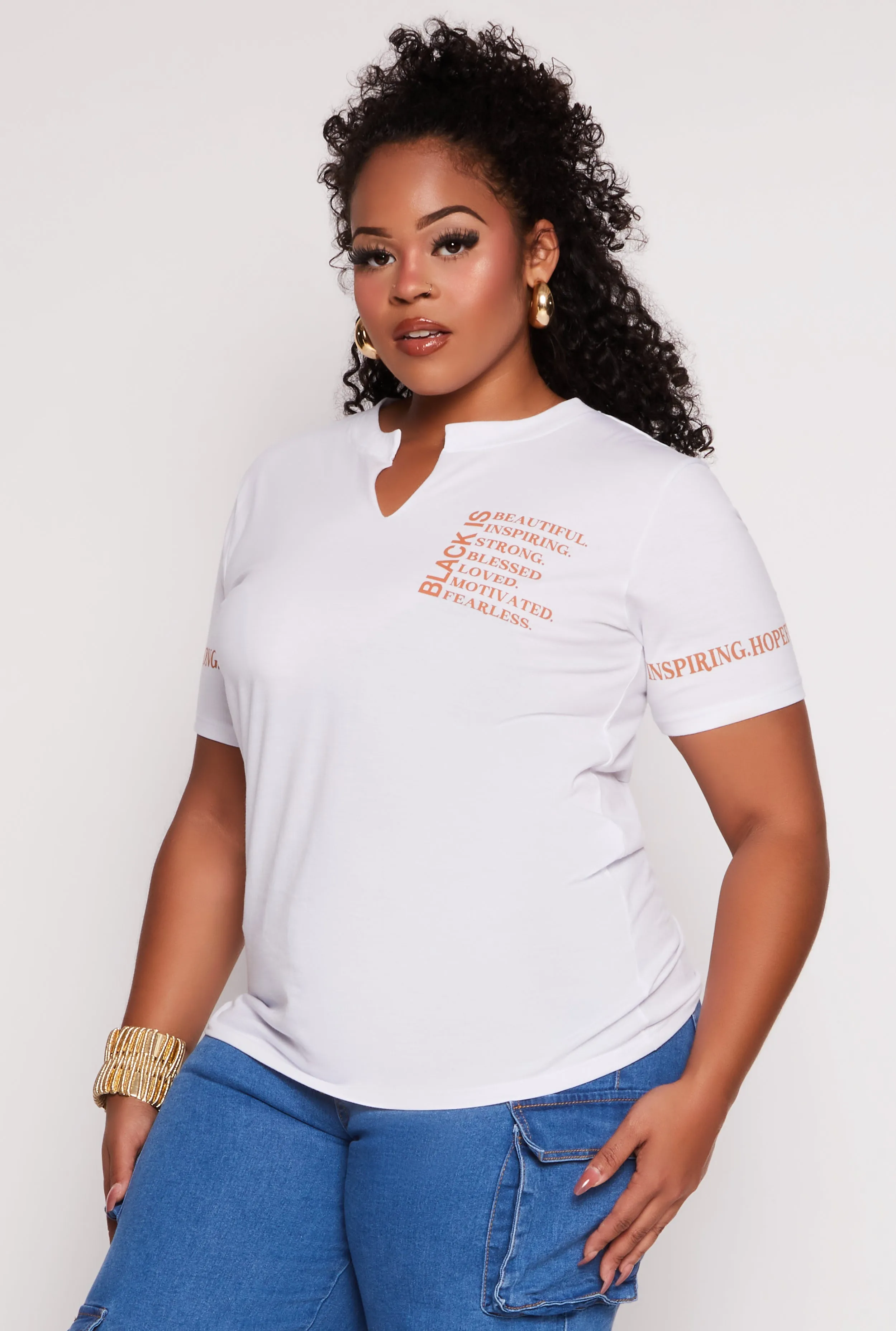 Plus Size Black Is Beautiful Graphic Tee sold by Rainbow product image thumbnail 3