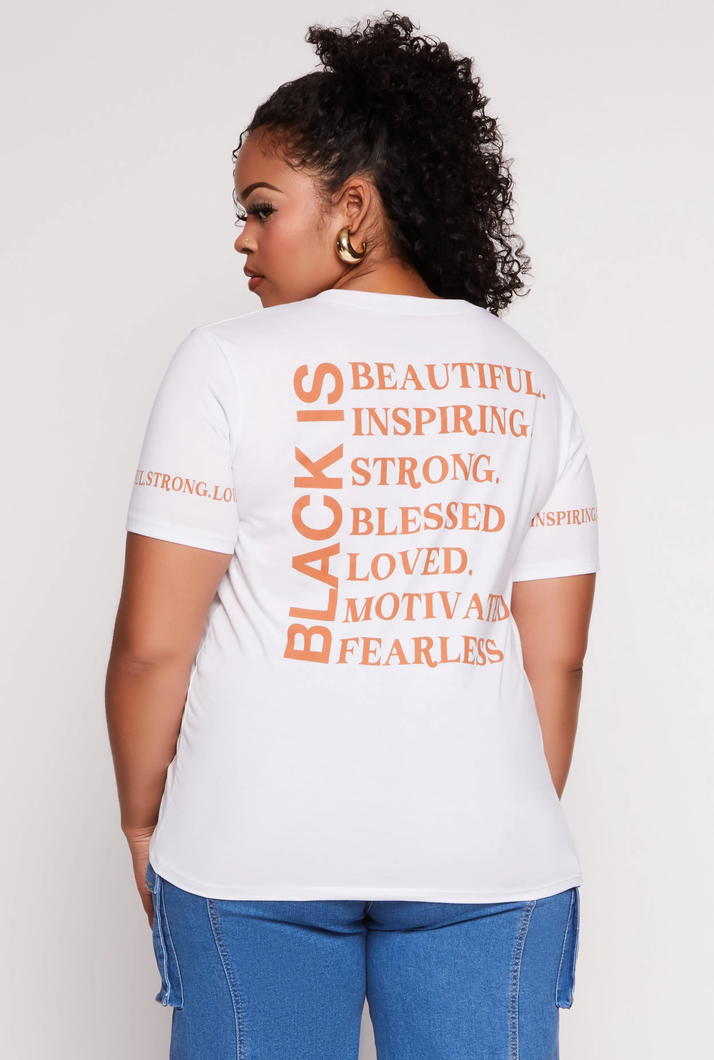 Plus Size Black Is Beautiful Graphic Tee sold by Rainbow