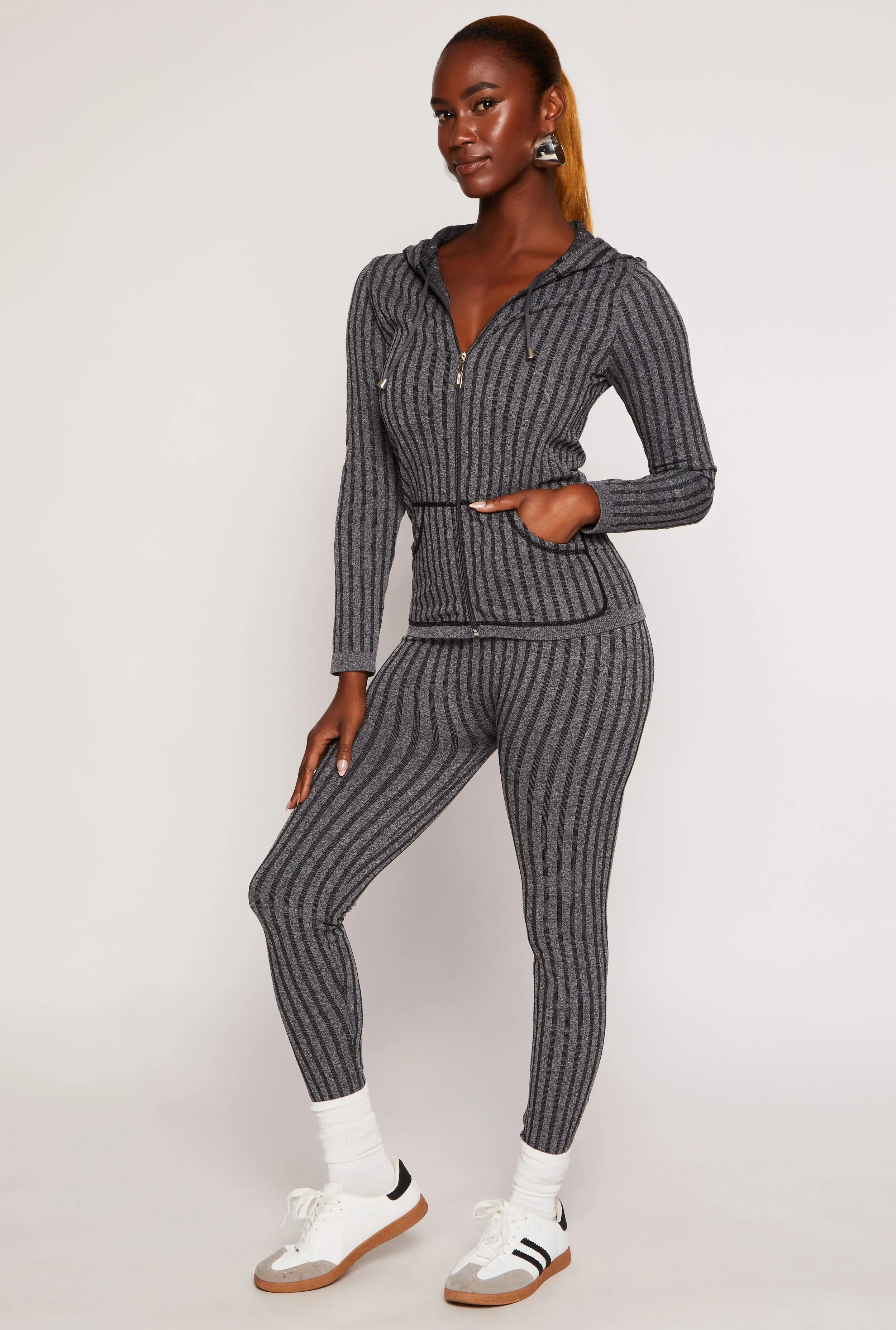 Seamless Textured Knit High Waisted Leggings sold by Rainbow