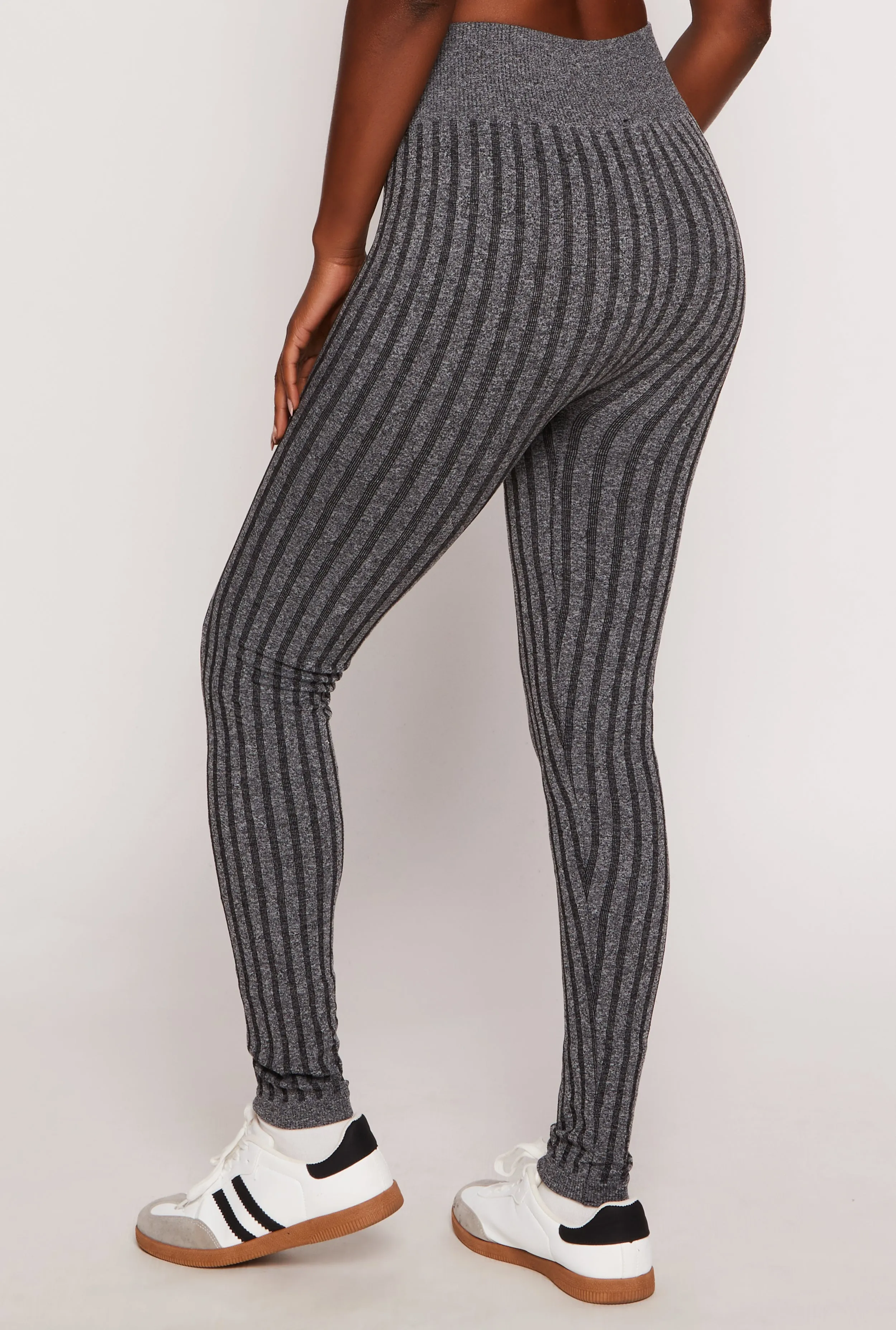 Seamless Textured Knit High Waisted Leggings sold by Rainbow product image thumbnail 3