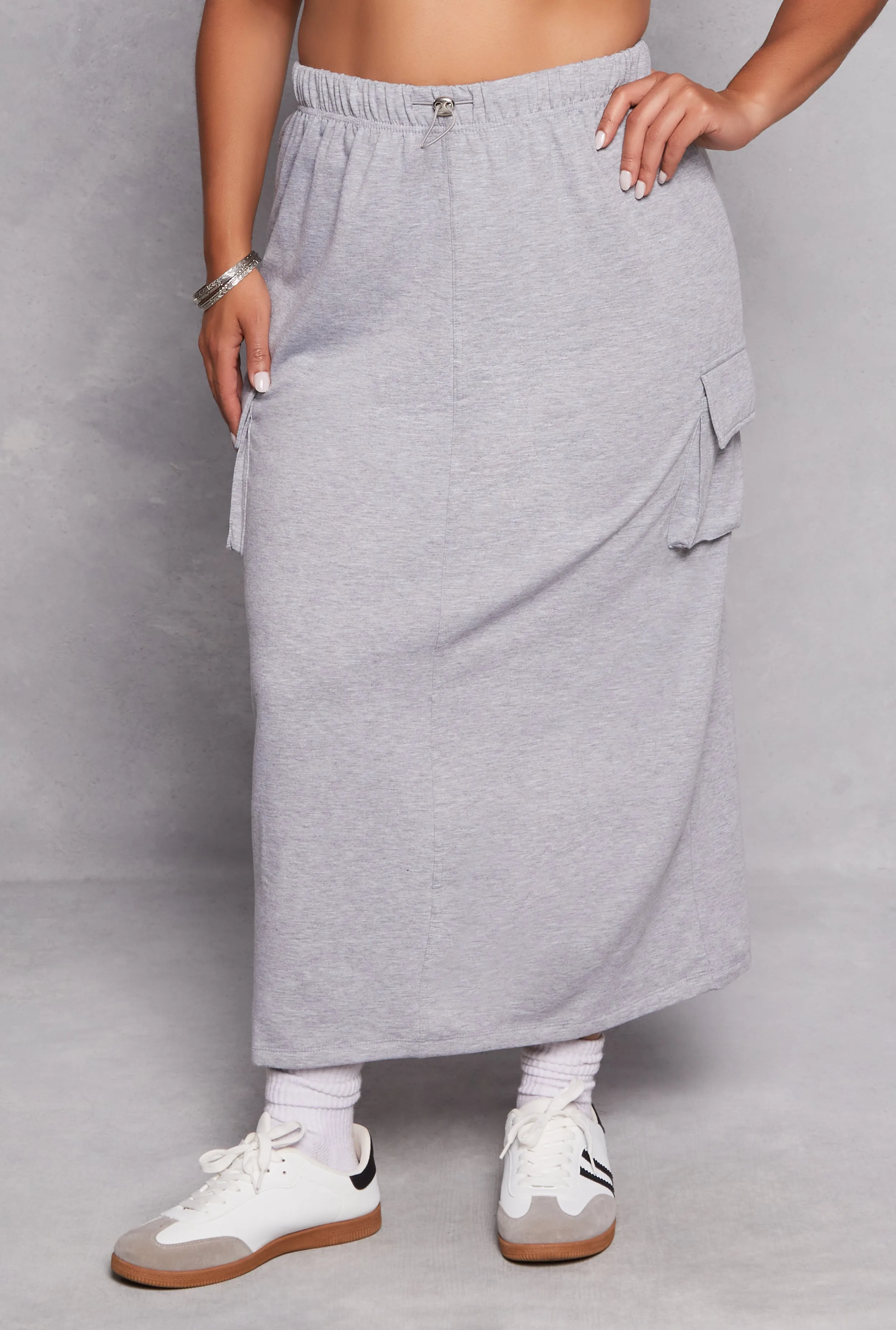 Plus Size Almost Famous Cargo Maxi Skirt sold by Rainbow product image thumbnail 2