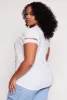Plus Size Bold Beautiful Blessed Ruched Graphic Tee sold by Rainbow