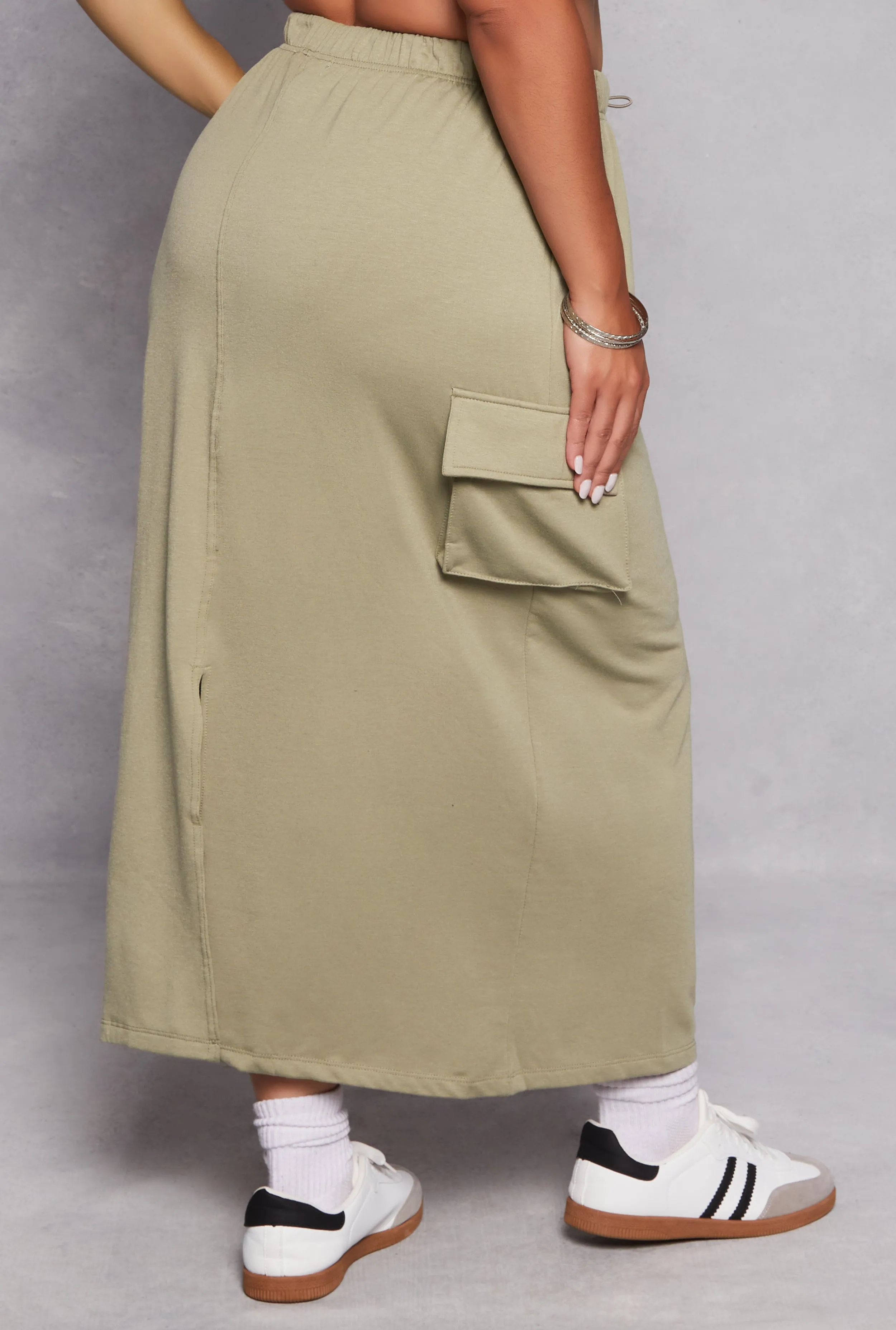 Plus Size Almost Famous Cargo Maxi Skirt sold by Rainbow product image thumbnail 3