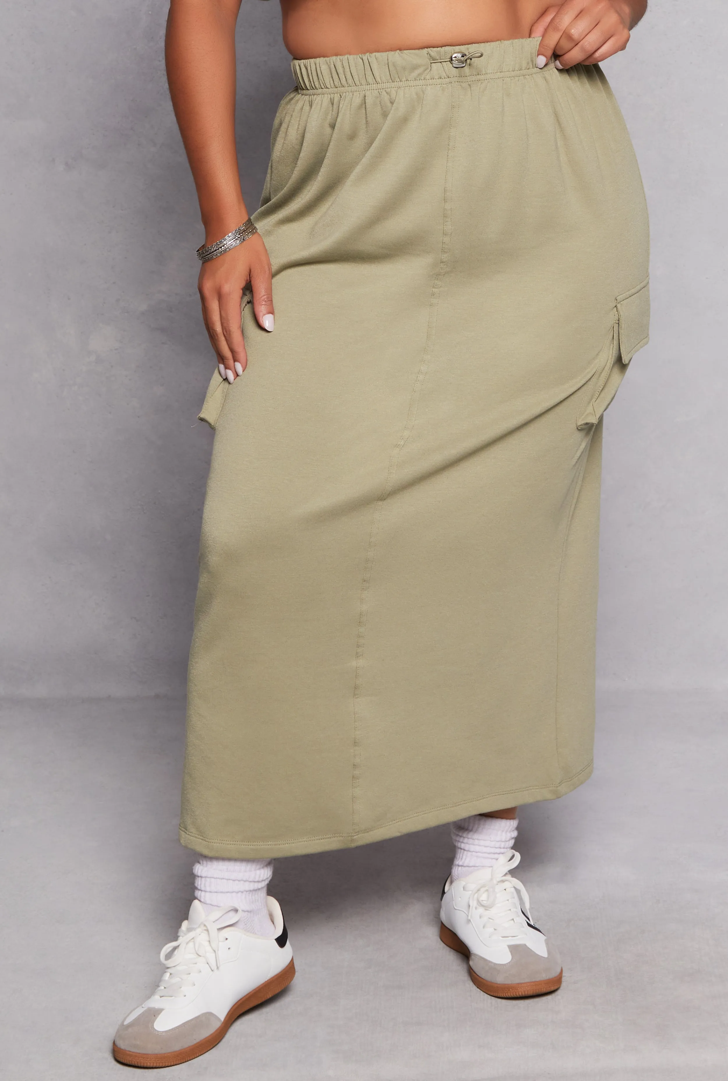 Plus Size Almost Famous Cargo Maxi Skirt sold by Rainbow product image thumbnail 2