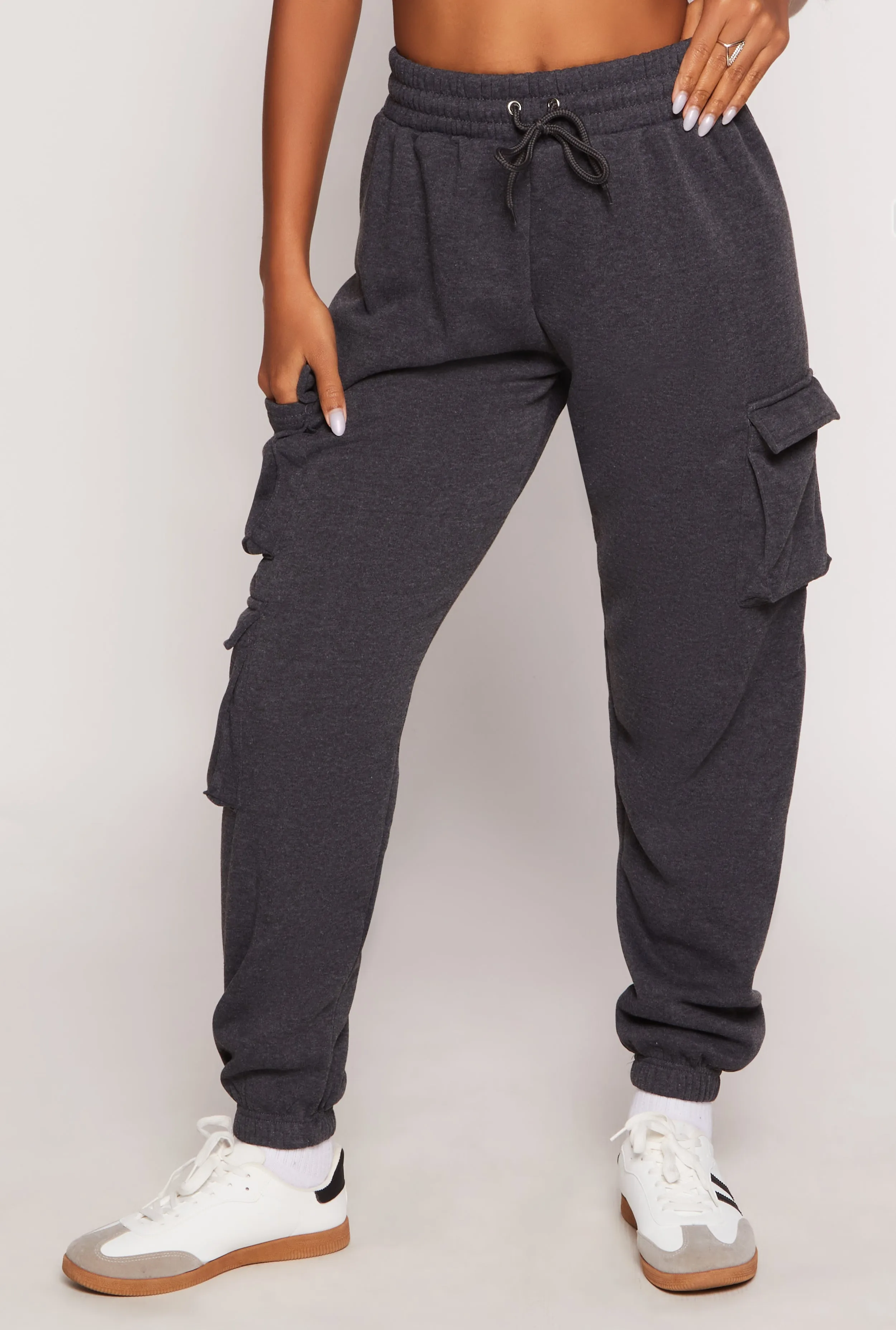 Fleece Drawstring Cargo Sweatpants sold by Rainbow product image thumbnail 2