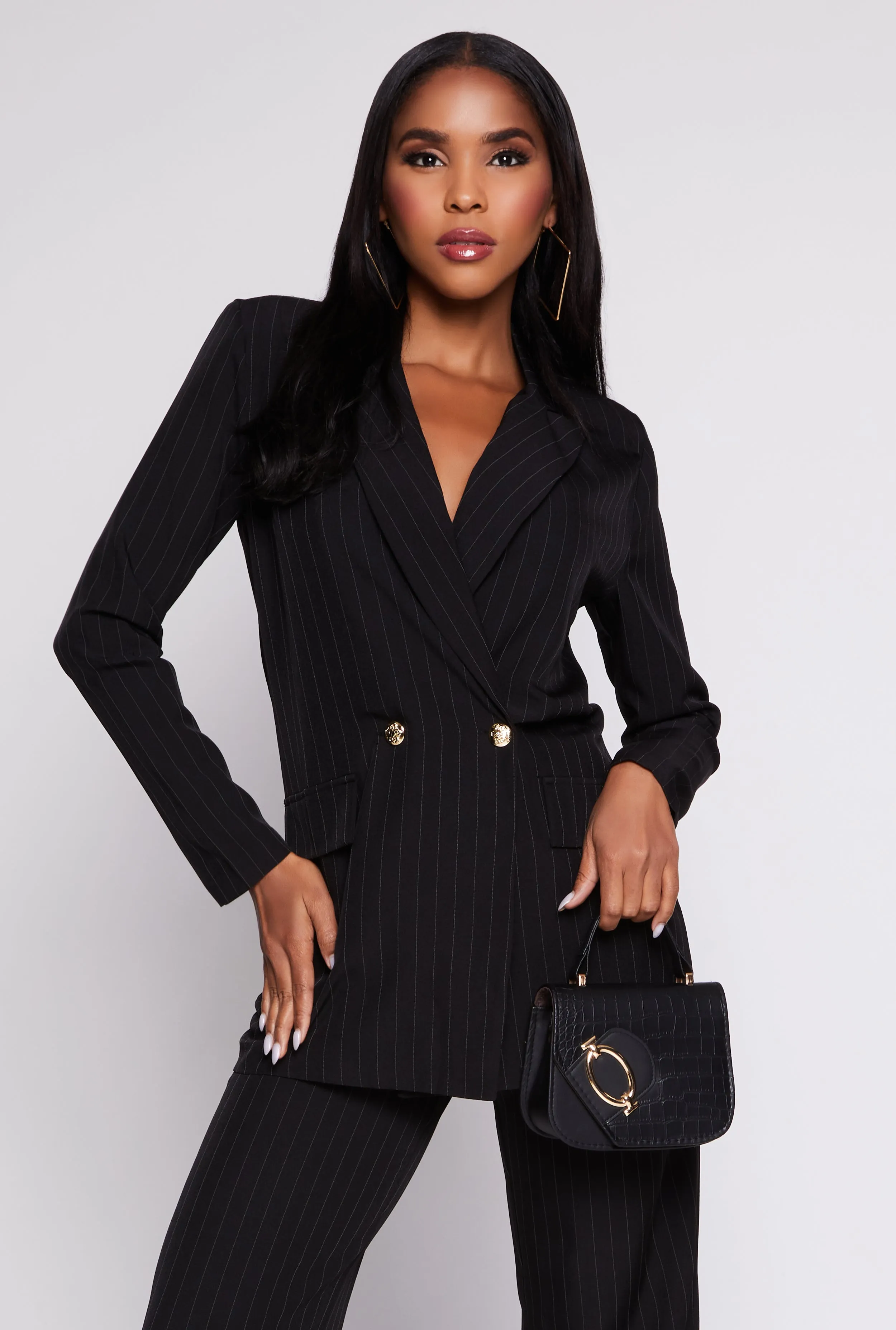 Striped Two Button Blazer sold by Rainbow