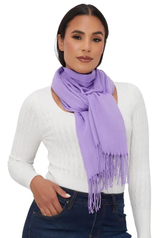 Solid Pashmina Scarf sold by Rainbow