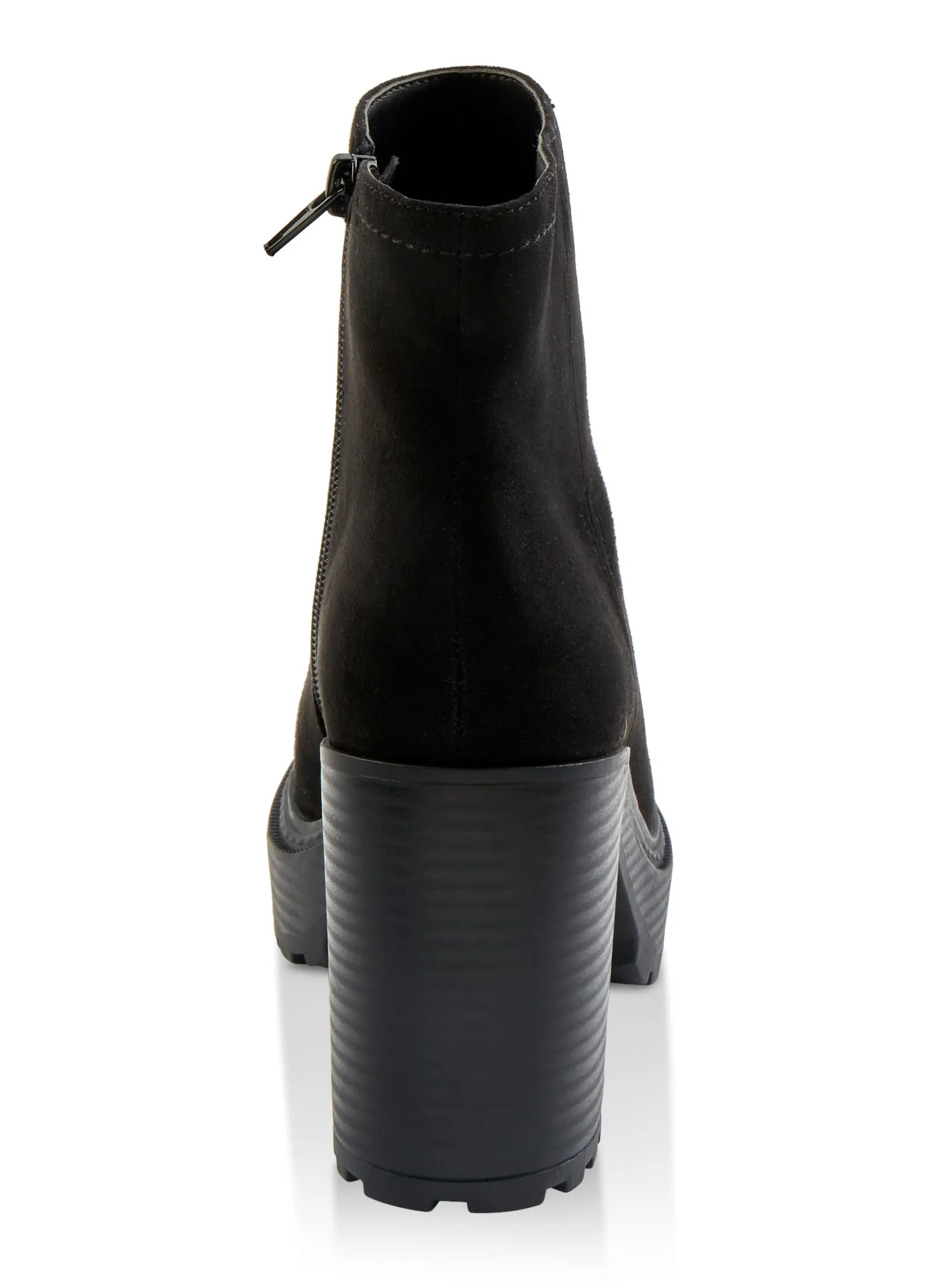 Solid Side Zip Block Heel Booties sold by Rainbow product image thumbnail 3