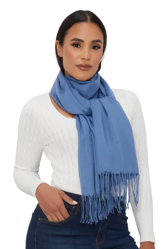 Solid Pashmina Scarf sold by Rainbow