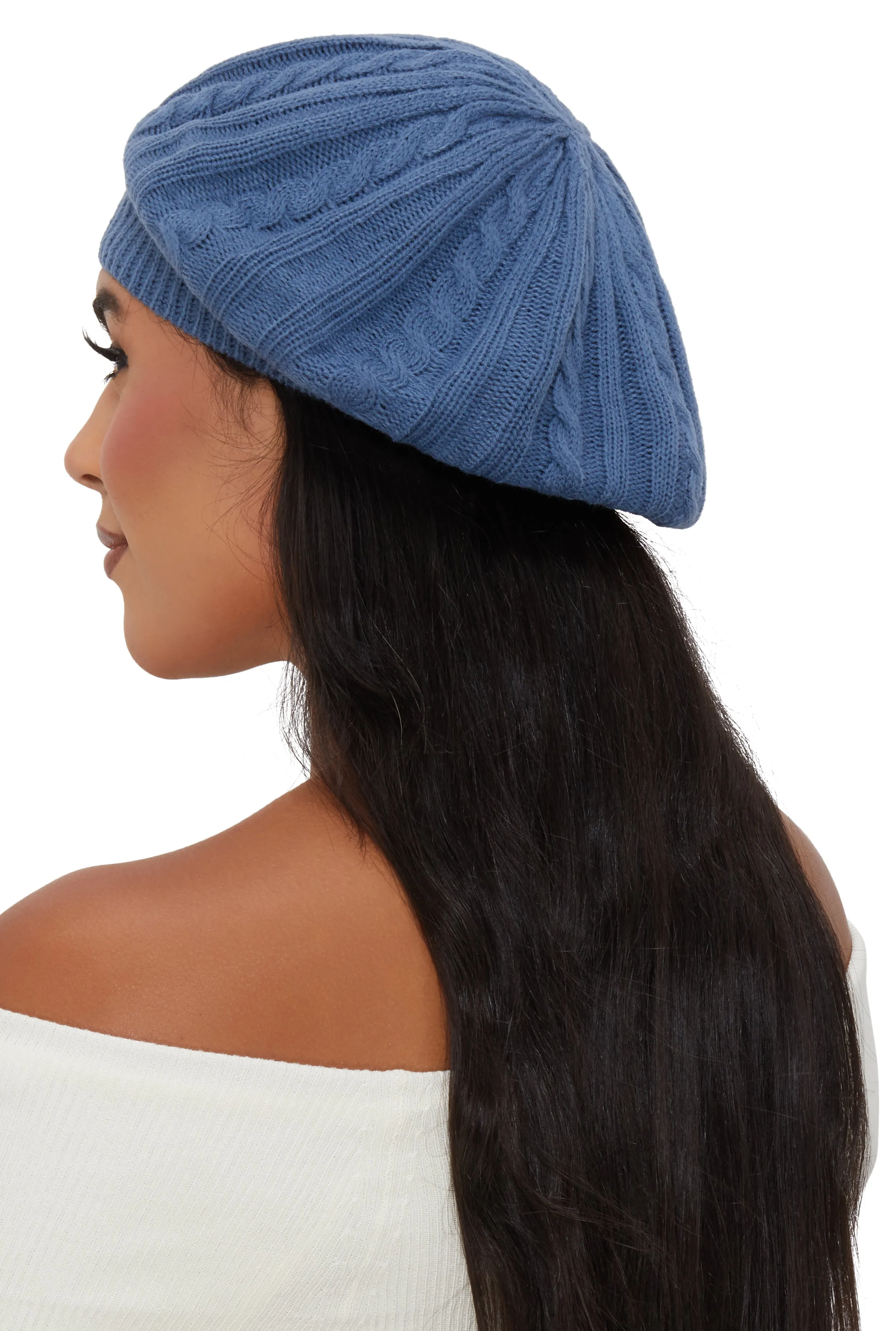 Solid Cable Knit Beret sold by Rainbow product image thumbnail 2