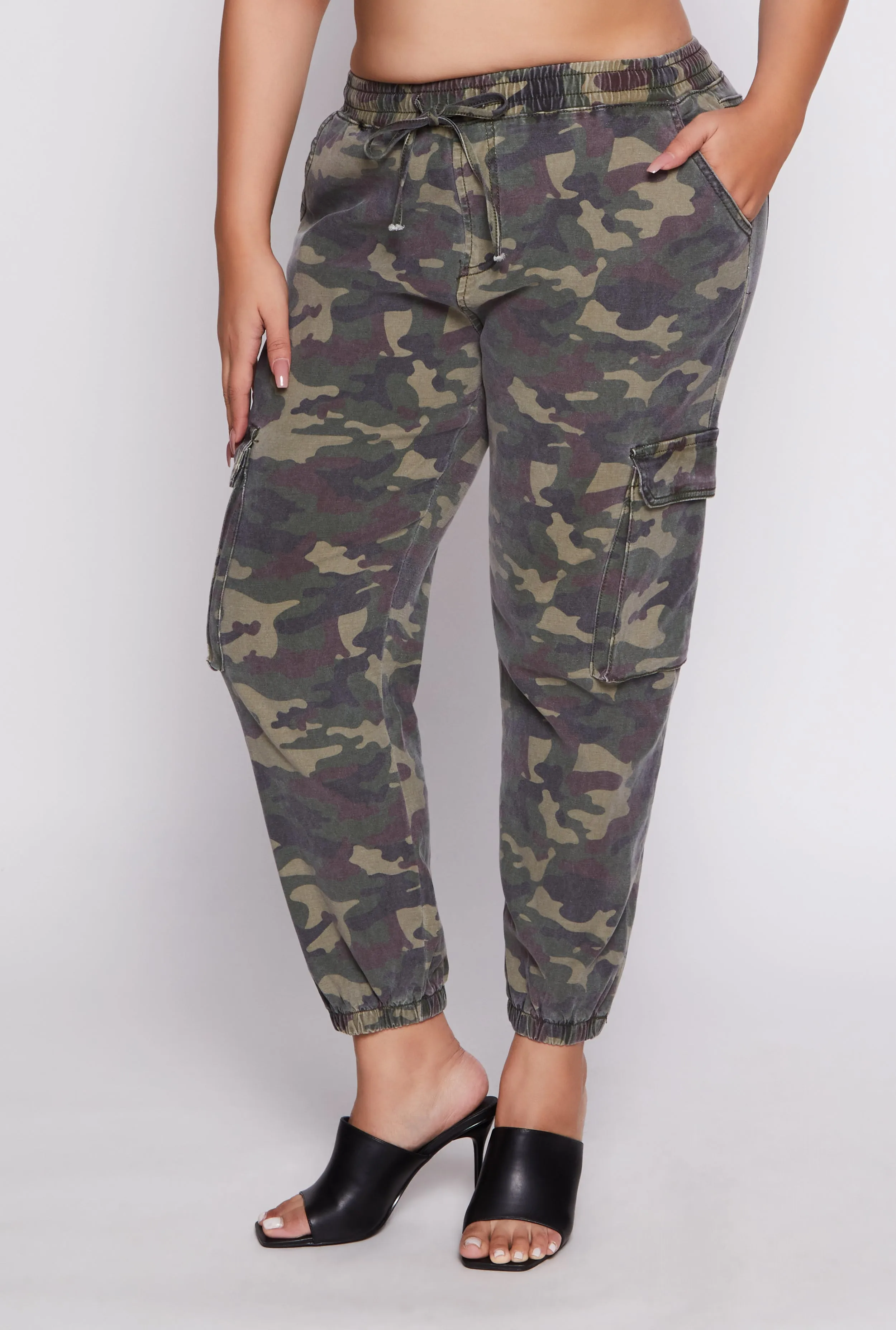 Plus Size Camo Denim Joggers sold by Rainbow product image thumbnail 2