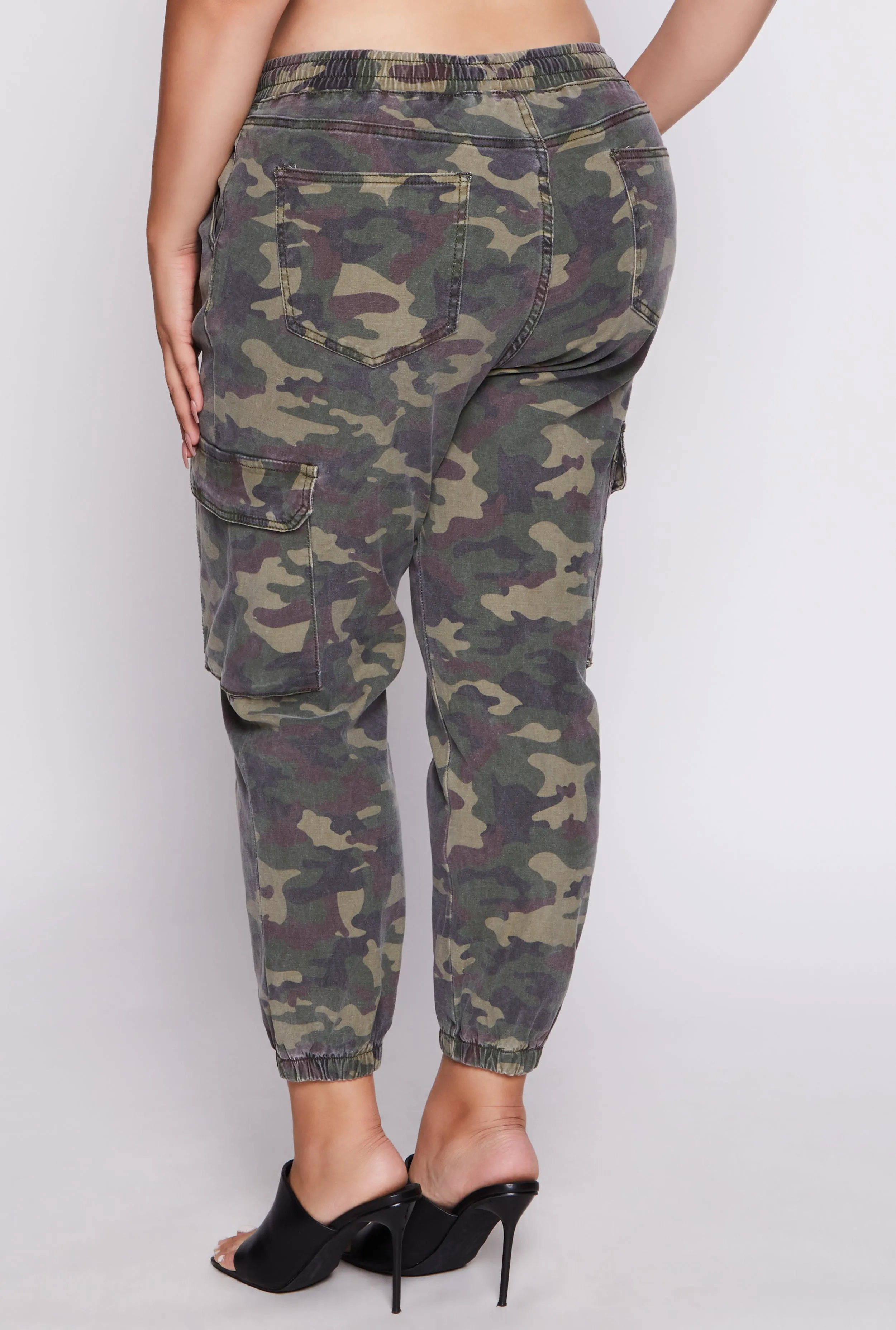 Plus Size Camo Denim Joggers sold by Rainbow product image thumbnail 3