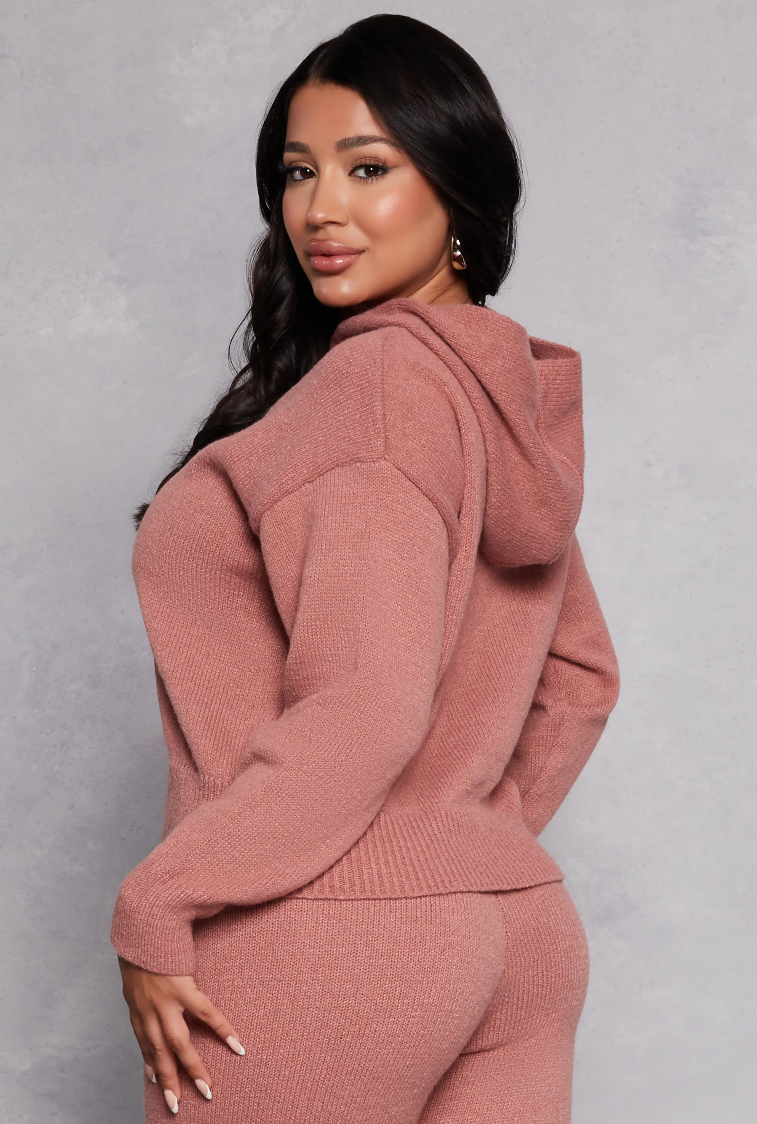 Brushed Knit Pullover Hoodie sold by Rainbow product image thumbnail 3