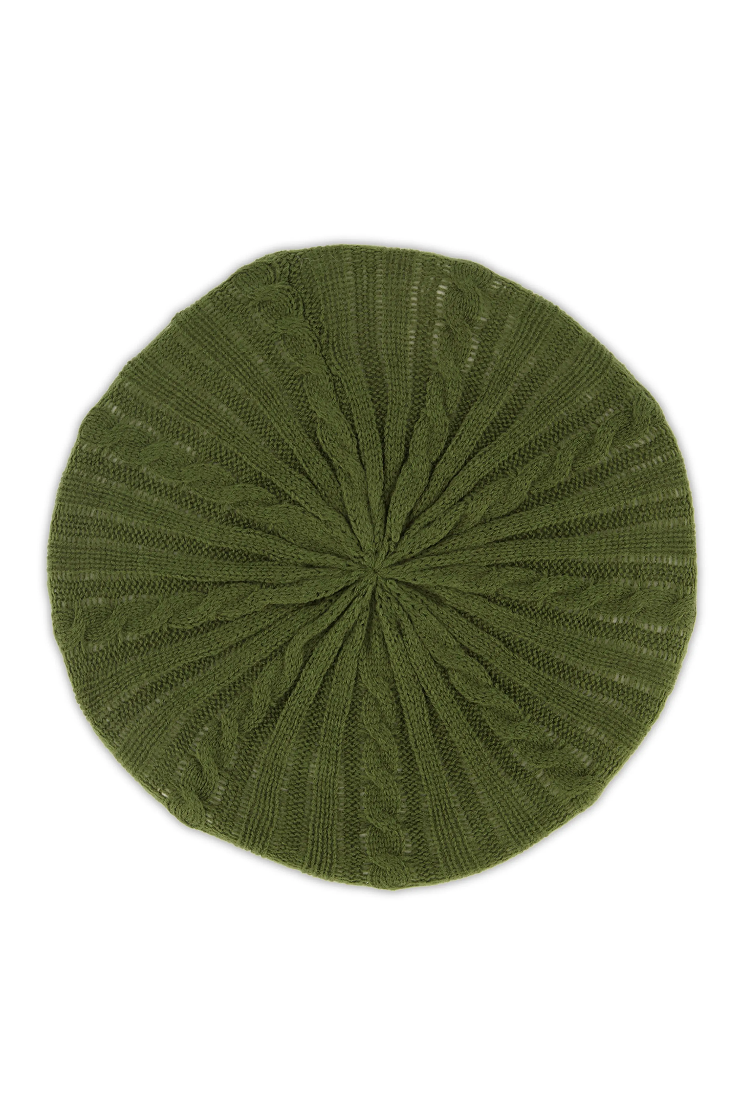 Solid Cable Knit Beret sold by Rainbow product image thumbnail 3