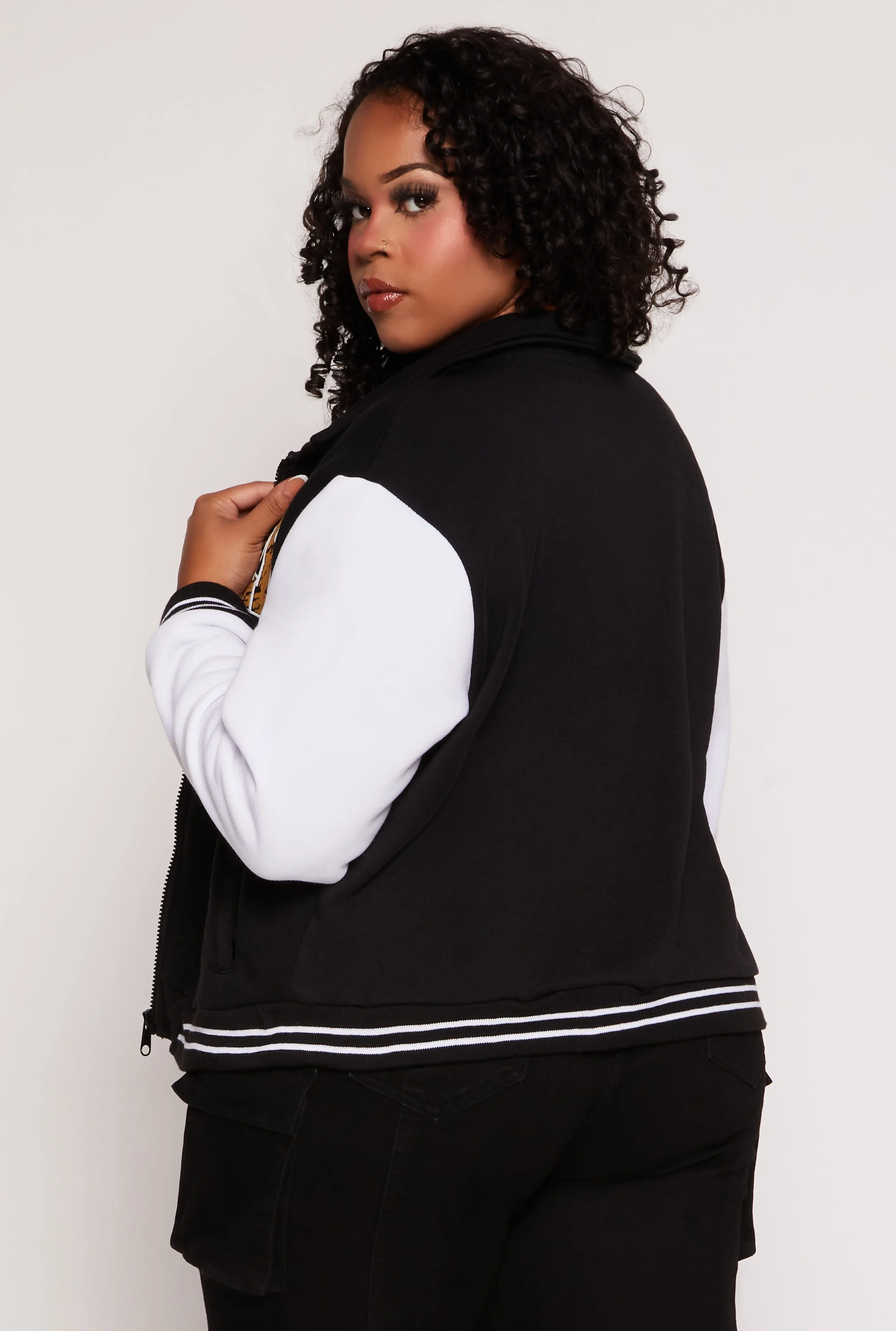 Plus Size Brooklyn Sport Team Varsity Jacket sold by Rainbow product image thumbnail 3