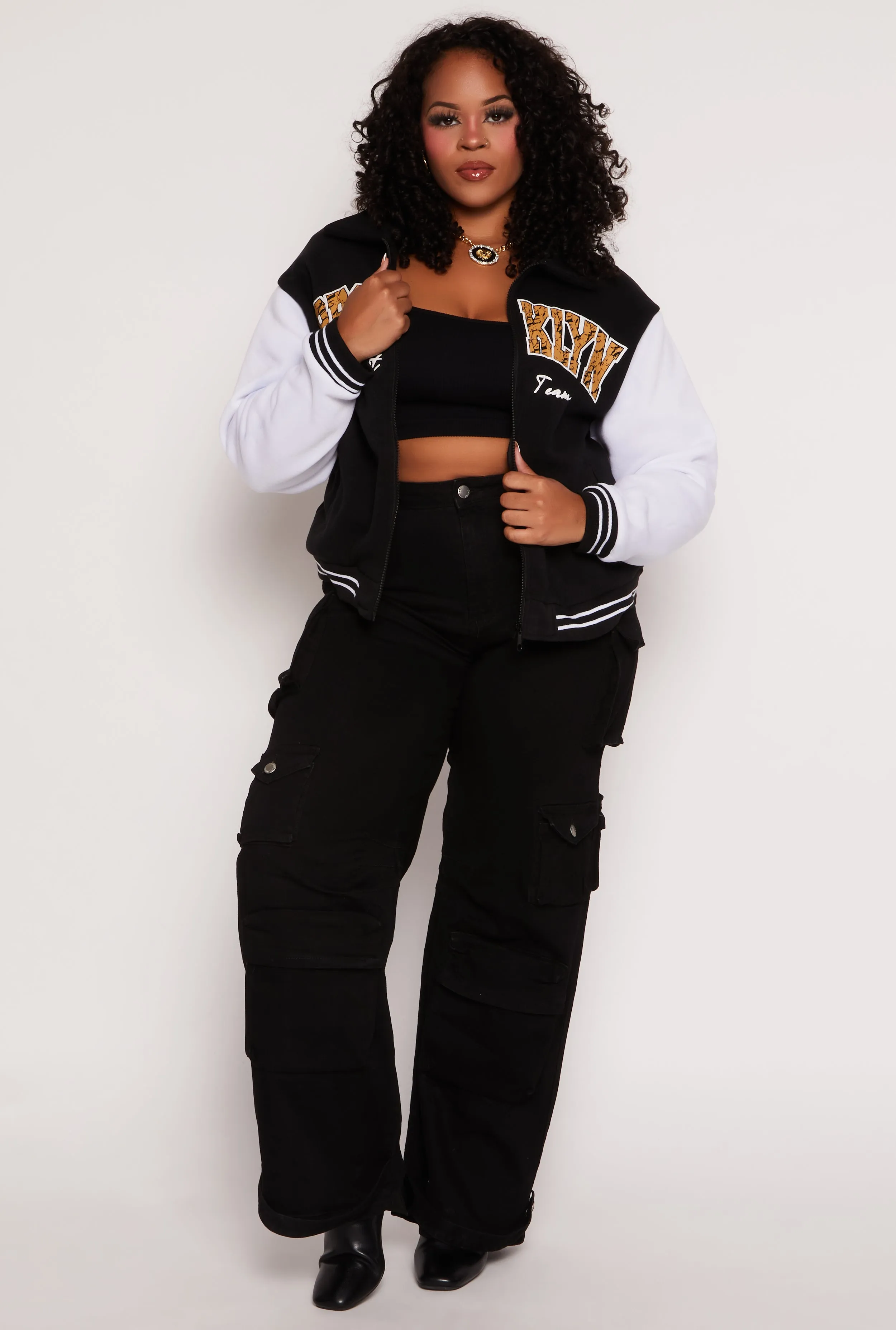 Plus Size Brooklyn Sport Team Varsity Jacket sold by Rainbow product image thumbnail 2