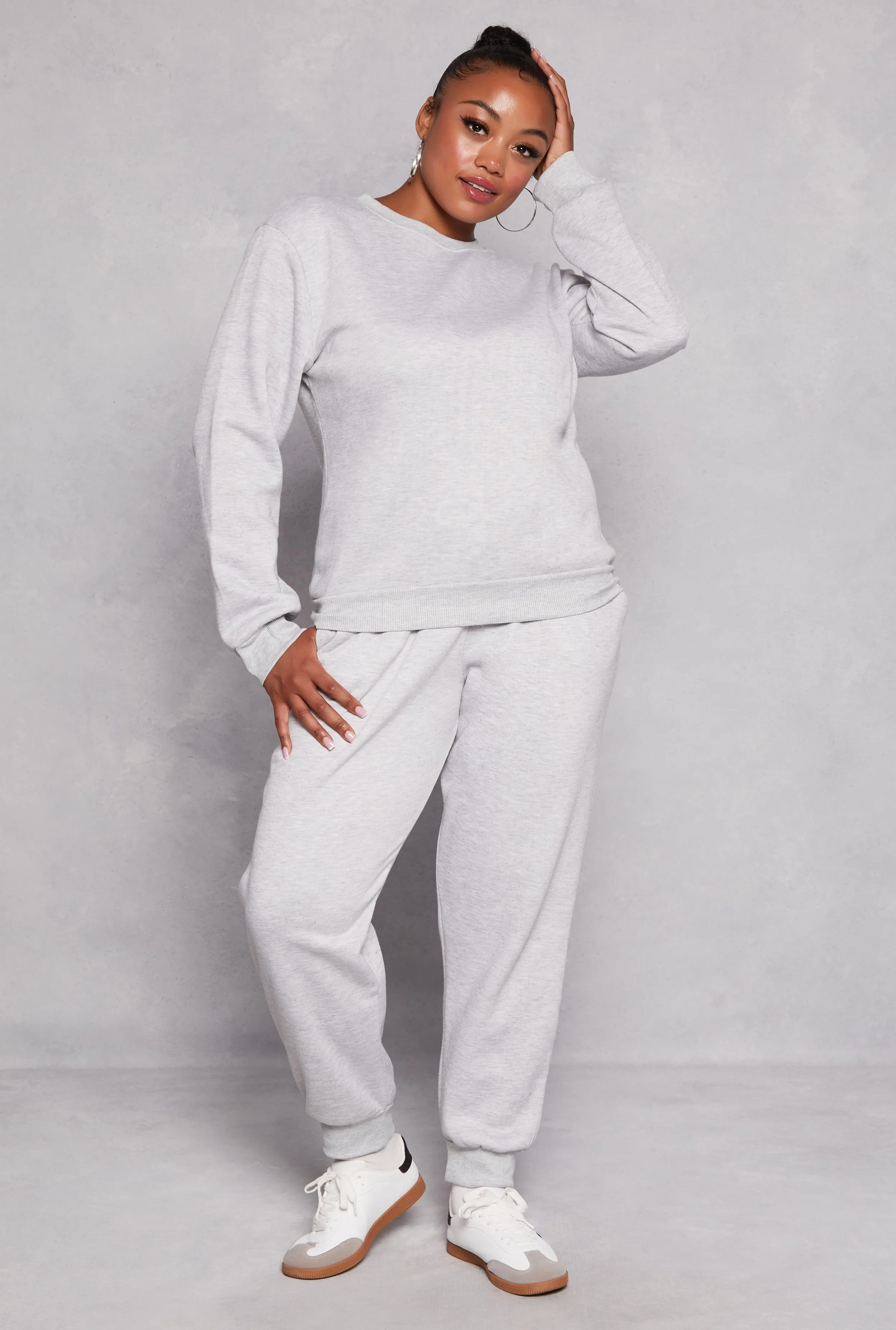 Plus Size Crew Neck Pullover Sweatshirt sold by Rainbow product image thumbnail 2