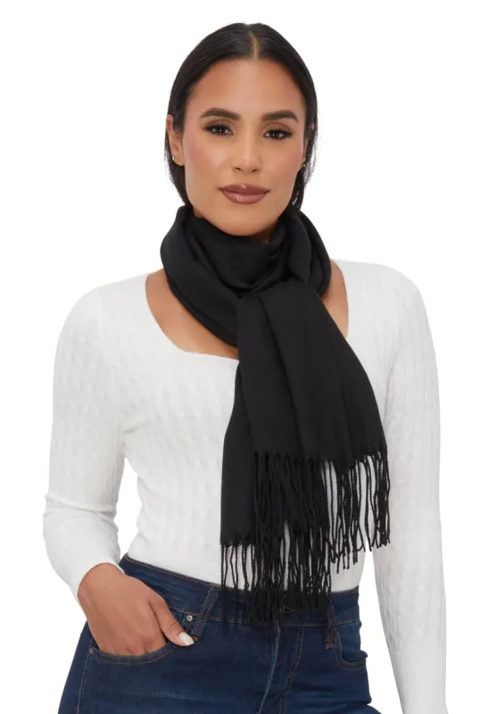 Solid Pashmina Scarf sold by Rainbow
