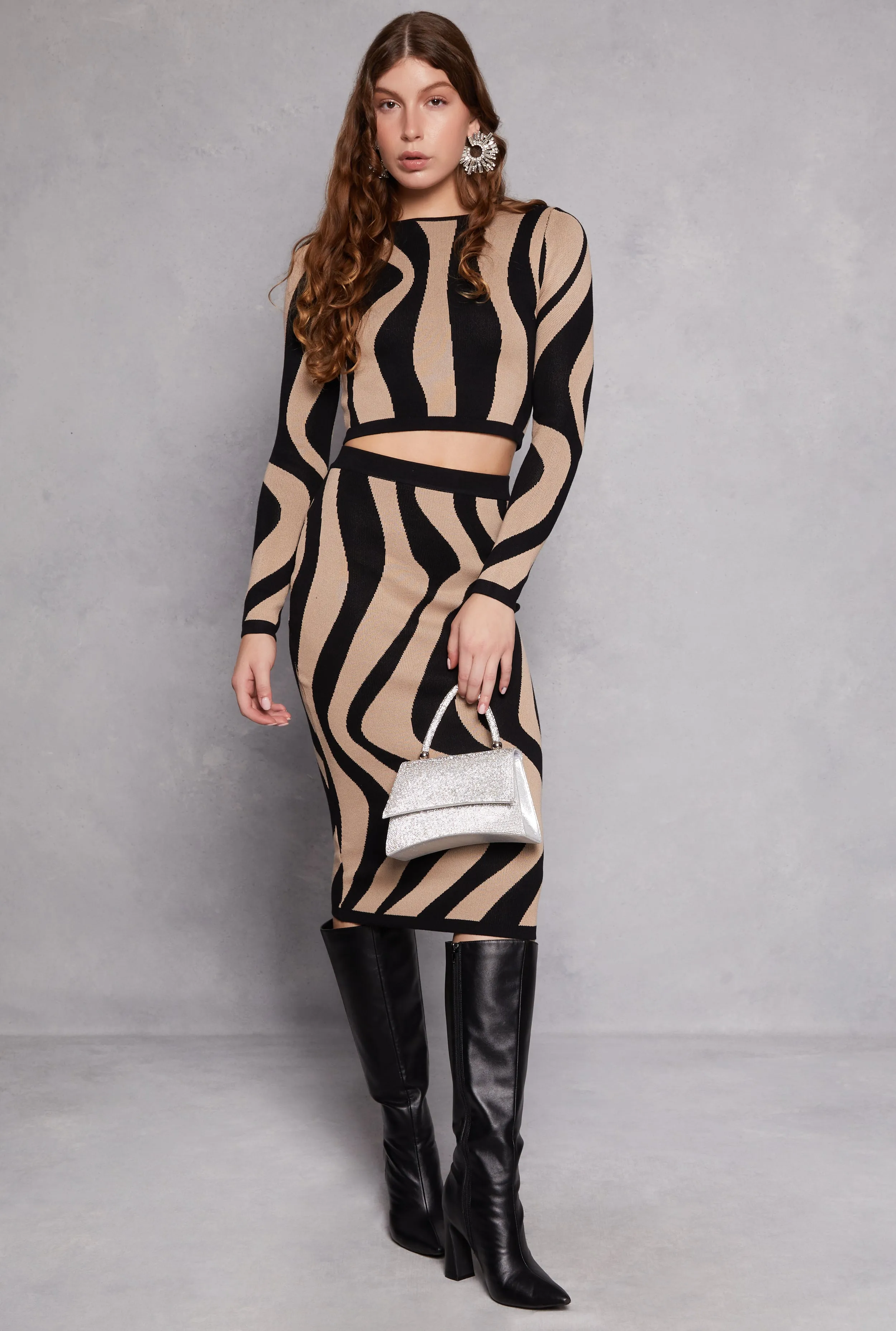 Patterned Midi Skirt sold by Rainbow