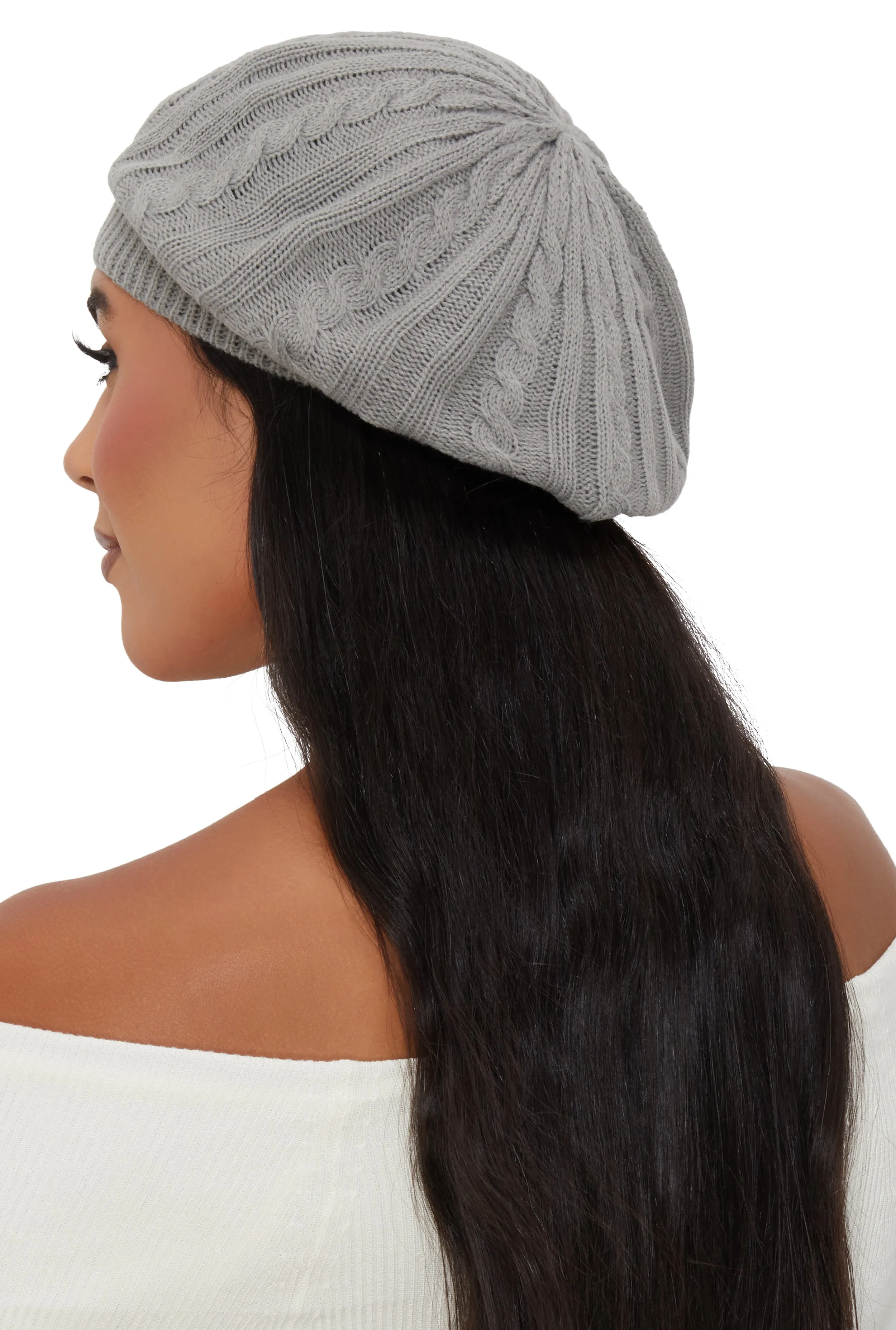 Solid Cable Knit Beret sold by Rainbow product image thumbnail 2