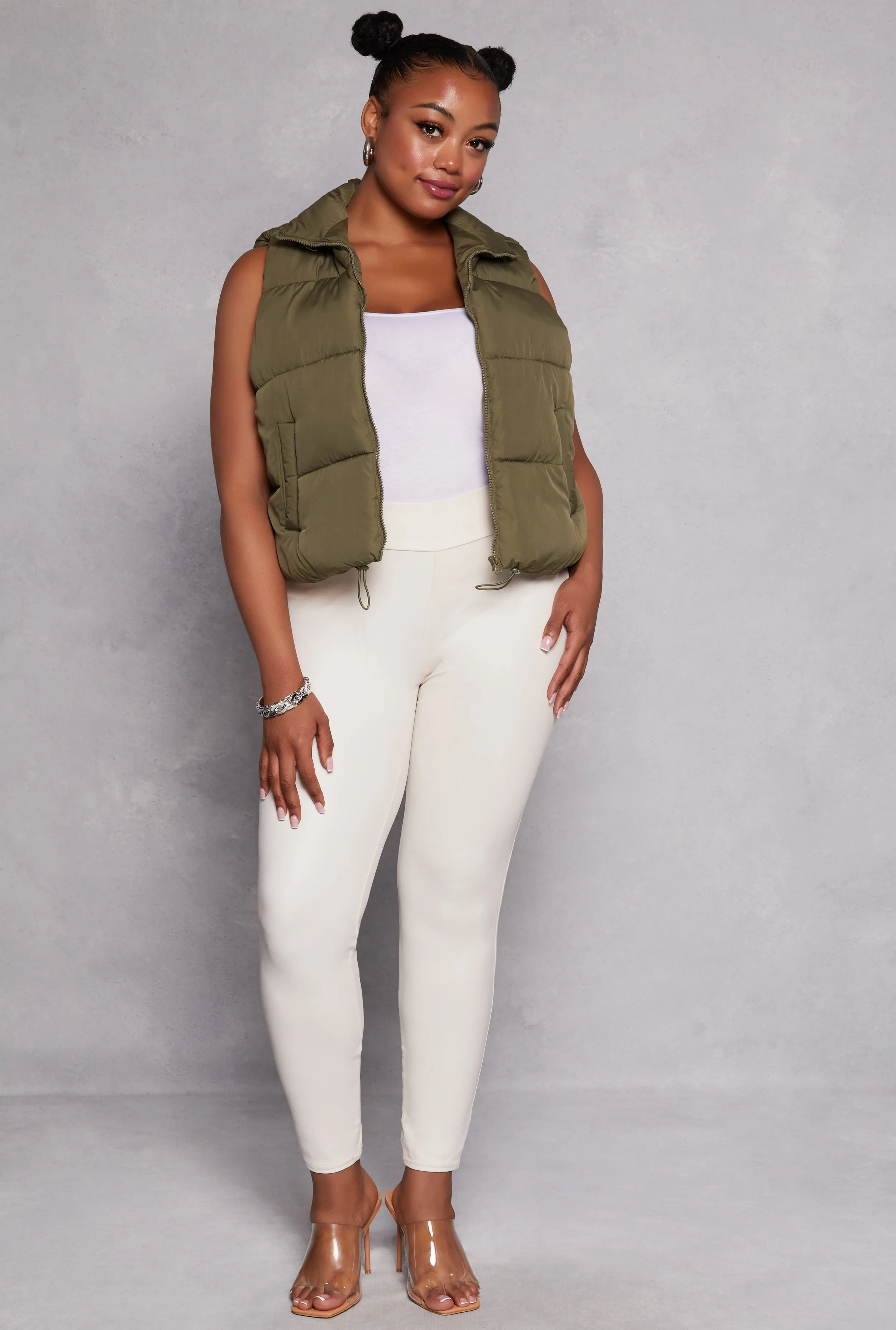 Plus Size Almost Famous Nylon Puffer Vest sold by Rainbow product image thumbnail 2