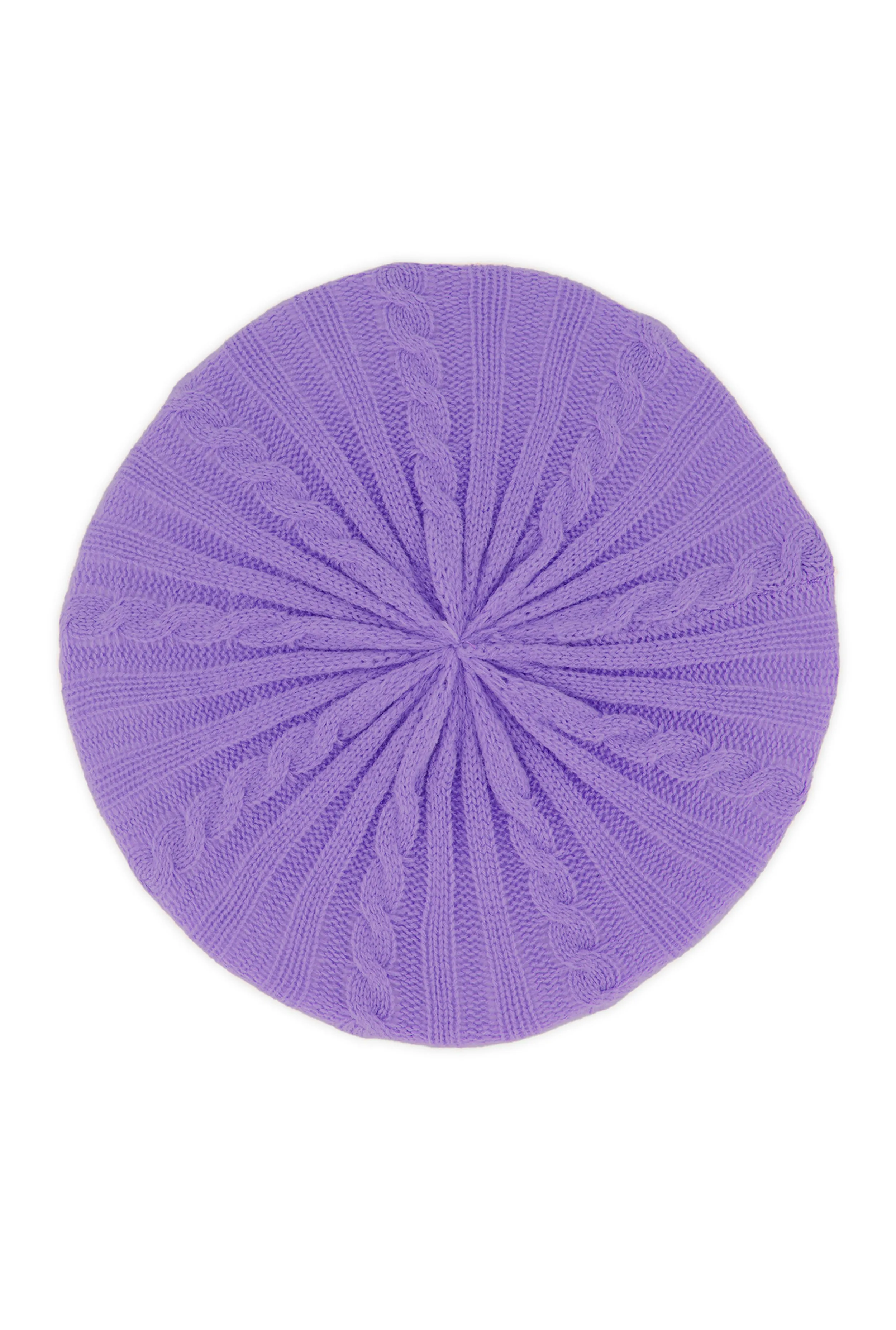 Solid Cable Knit Beret sold by Rainbow product image thumbnail 3