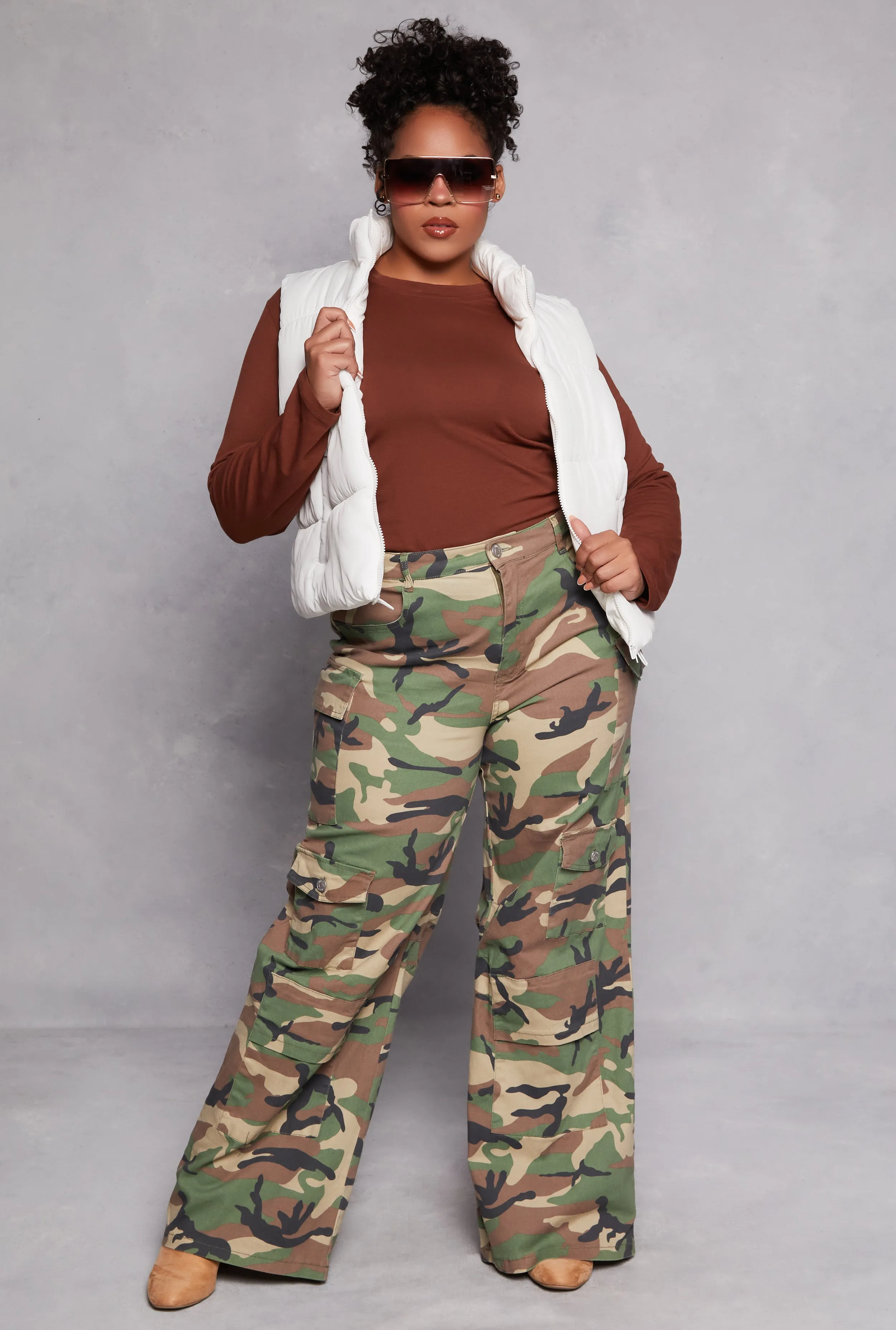 Plus Size Almost Famous Nylon Puffer Vest sold by Rainbow product image thumbnail 2