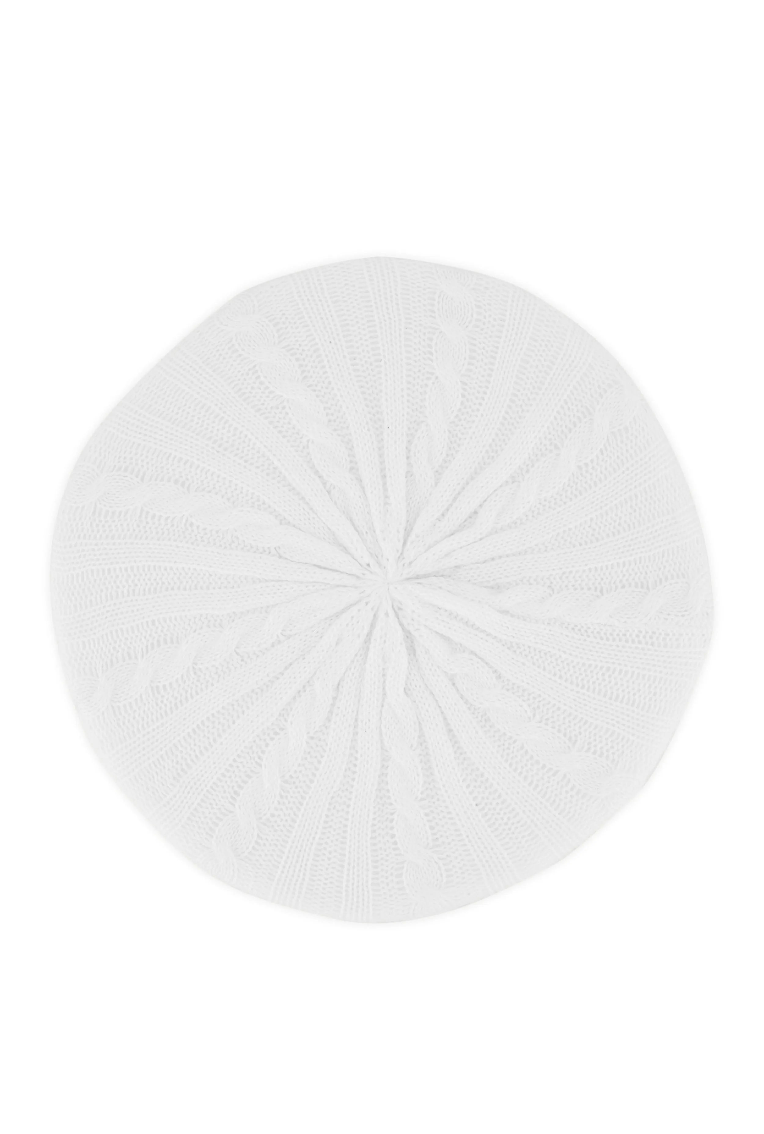 Solid Cable Knit Beret sold by Rainbow product image thumbnail 3