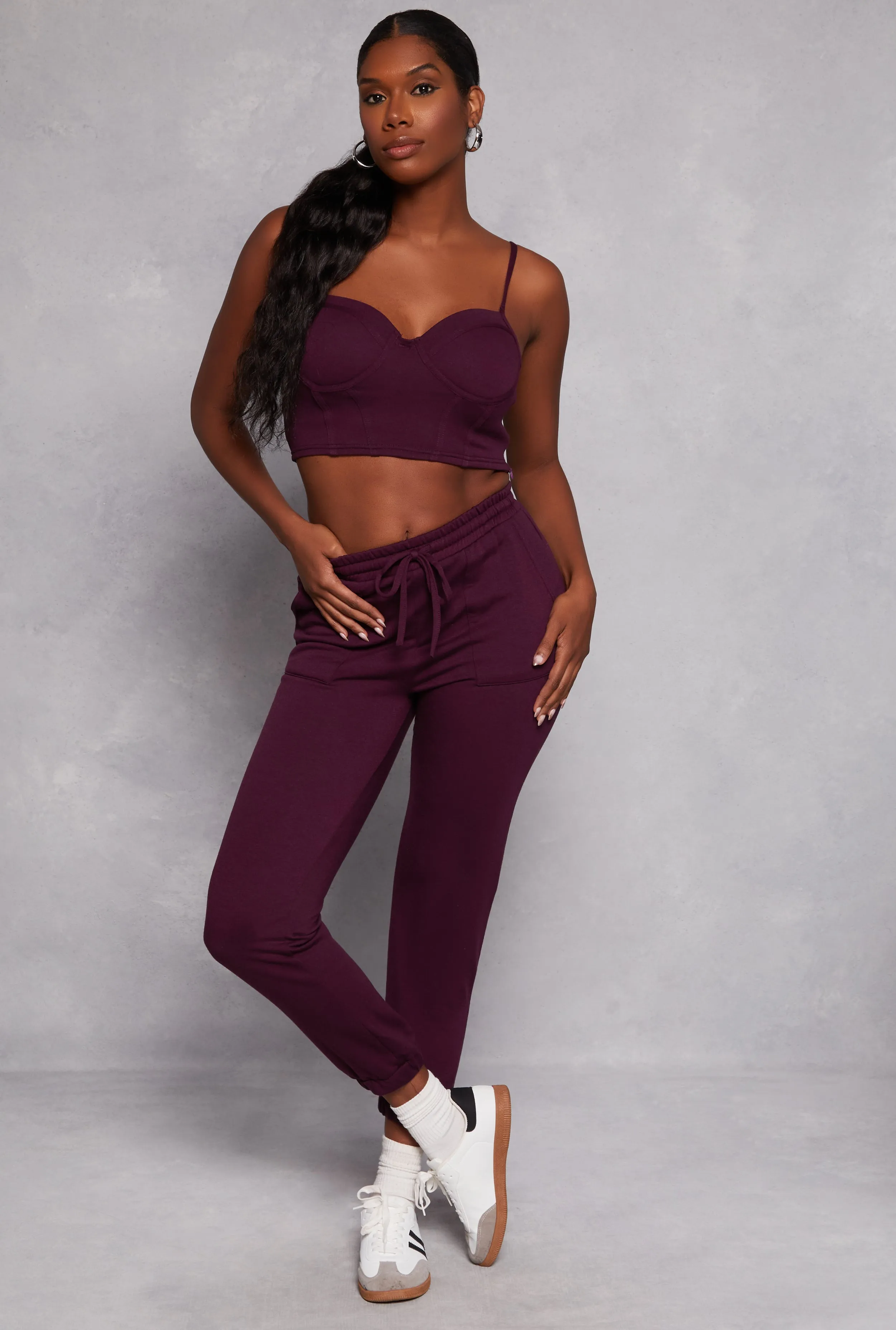 Haute Monde High Waist Drawstring Joggers sold by Rainbow