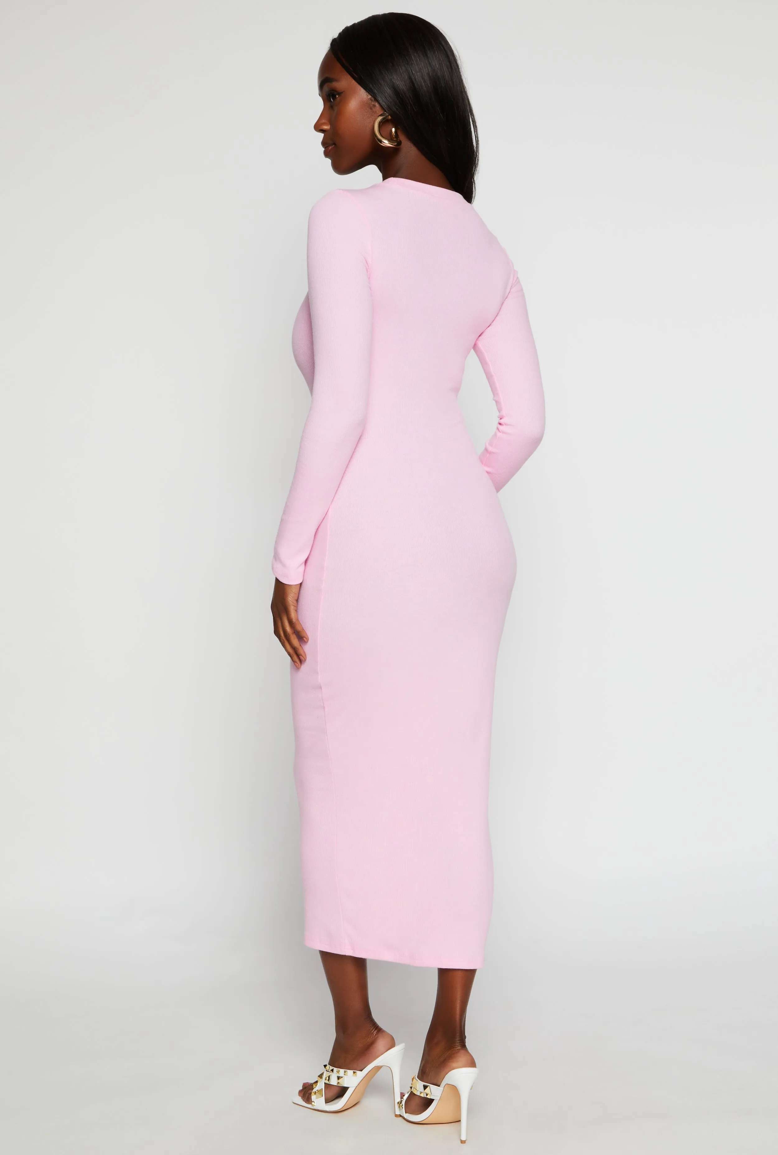 Daisy Ribbed Crew Neck Midi Dress sold by Rainbow product image thumbnail 3