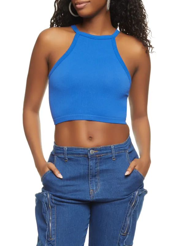 Seamless High Neck Cropped Cami sold by Rainbow