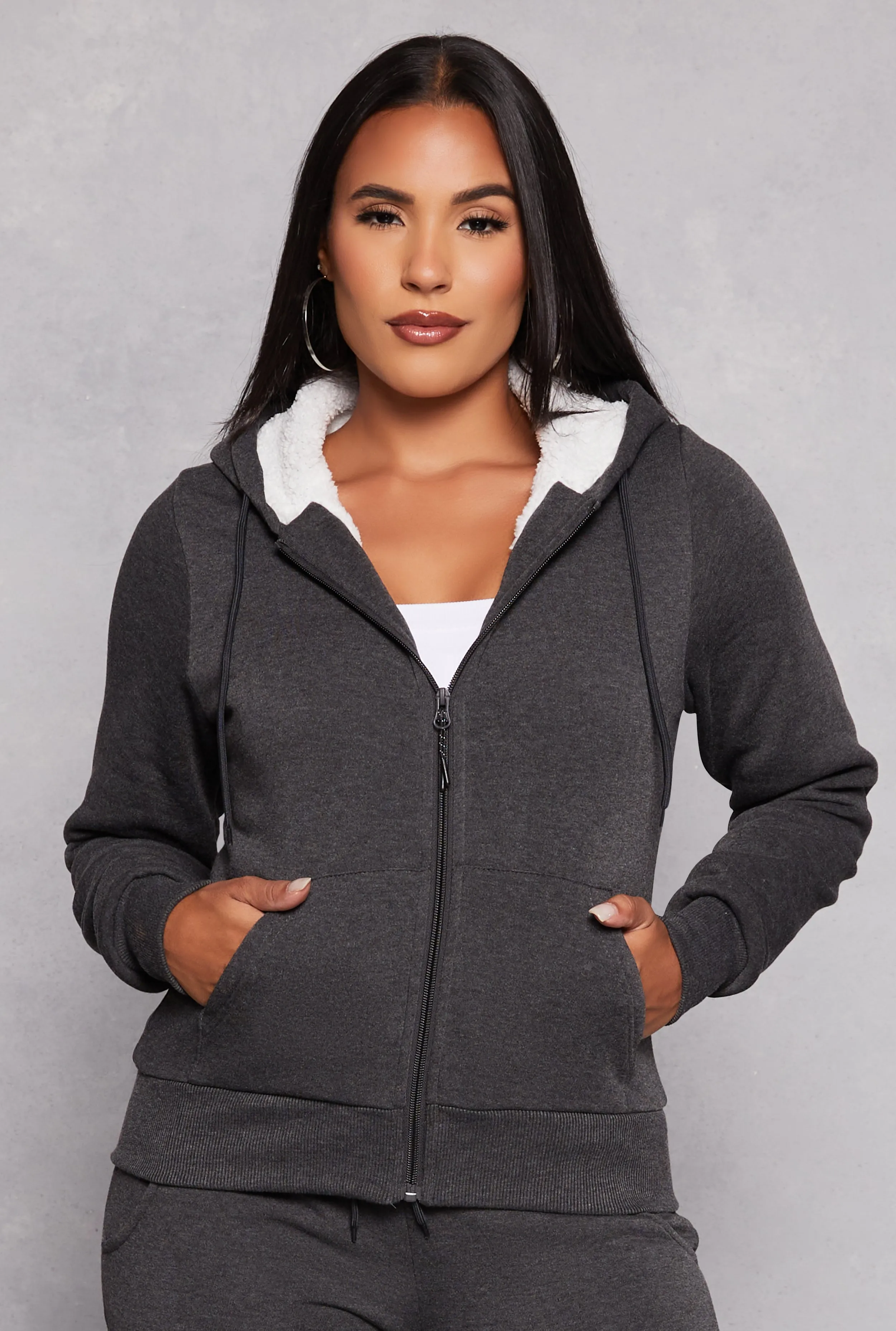 Zip Up Fleece Hoodie sold by Rainbow