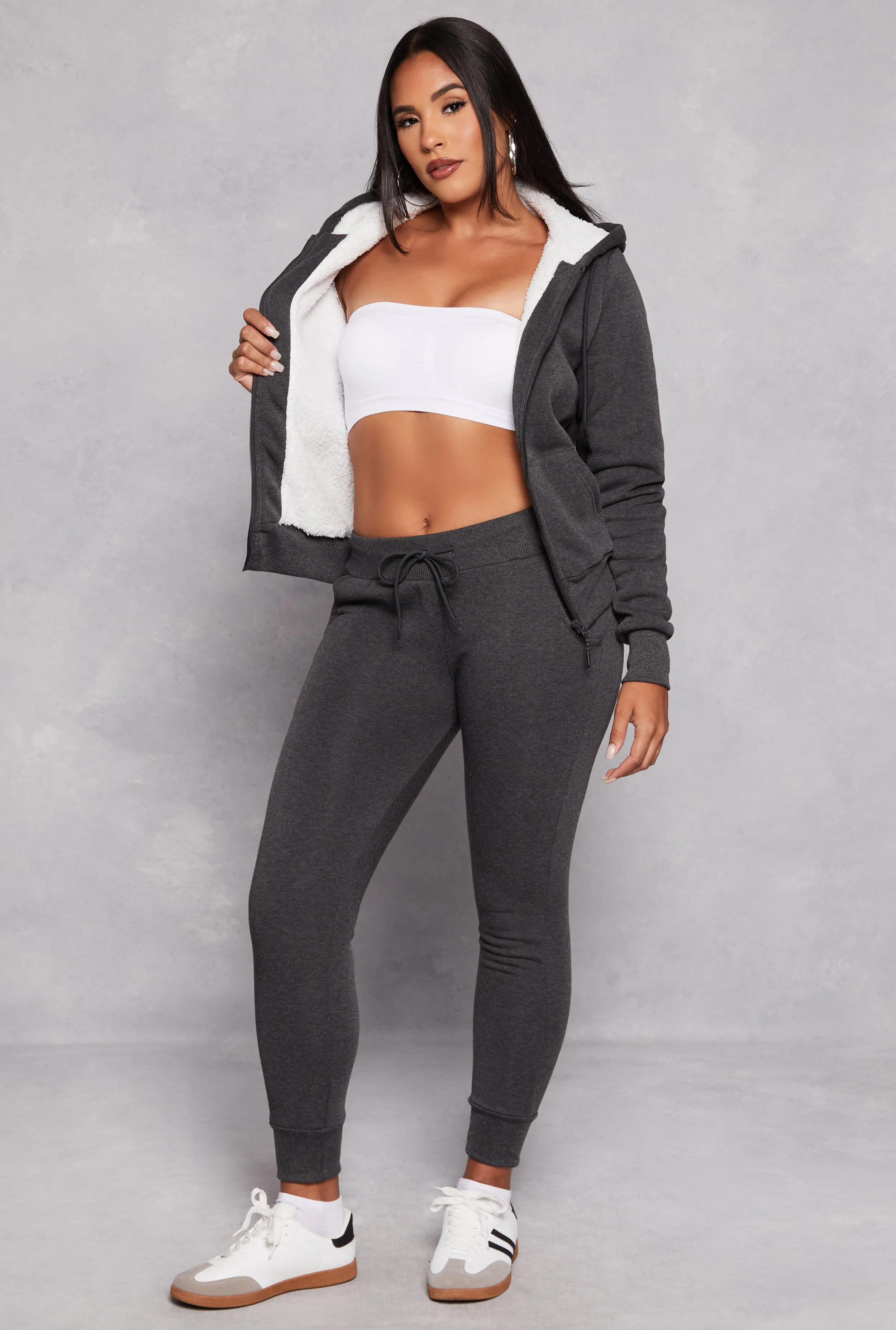 Zip Up Fleece Hoodie sold by Rainbow product image thumbnail 2