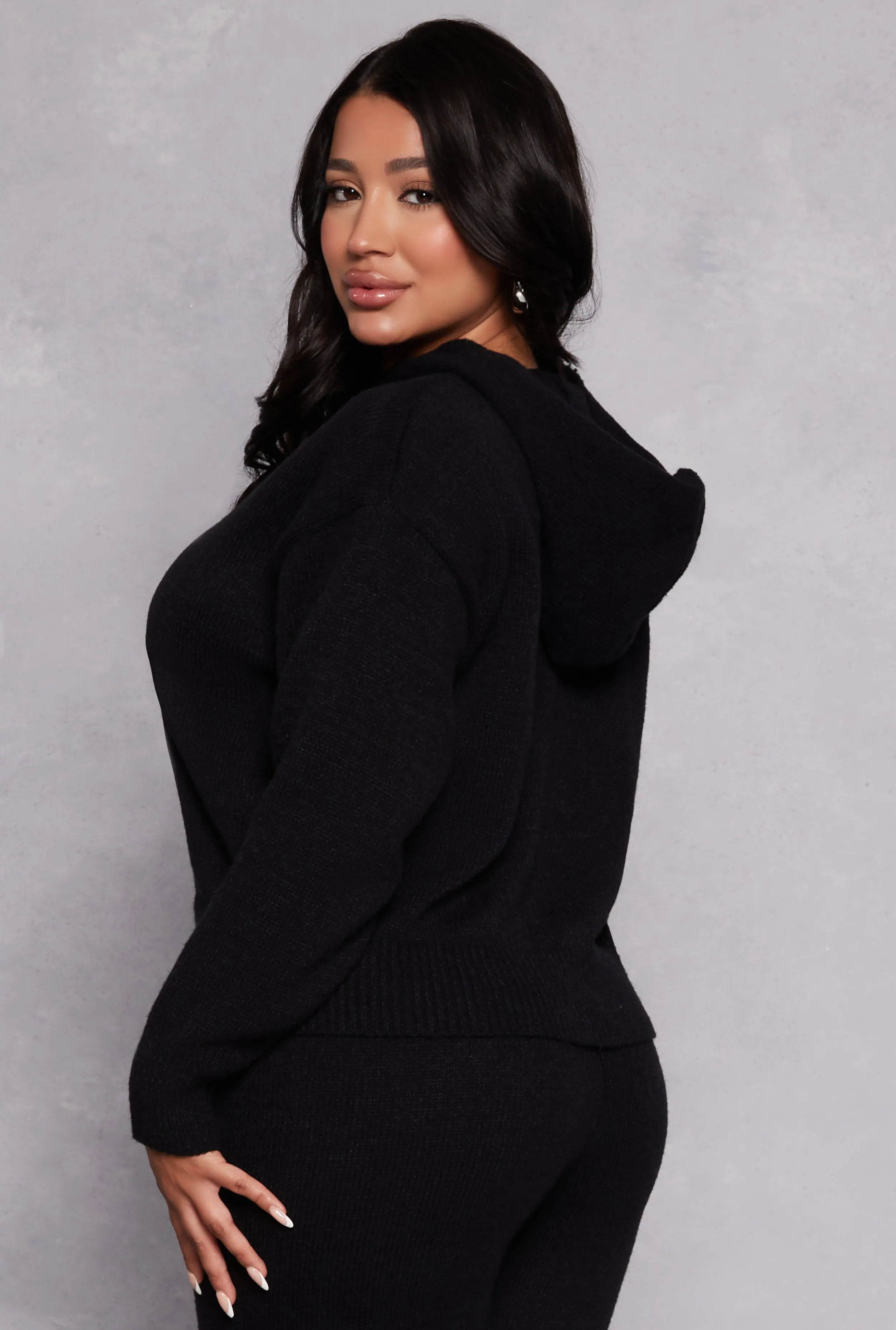 Brushed Knit Pullover Hoodie sold by Rainbow product image thumbnail 3