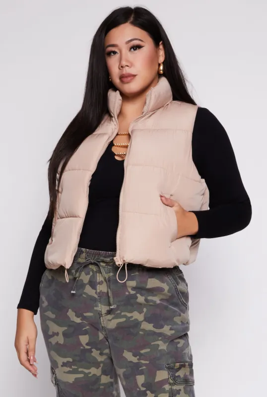 Plus Size Almost Famous Nylon Puffer Vest sold by Rainbow