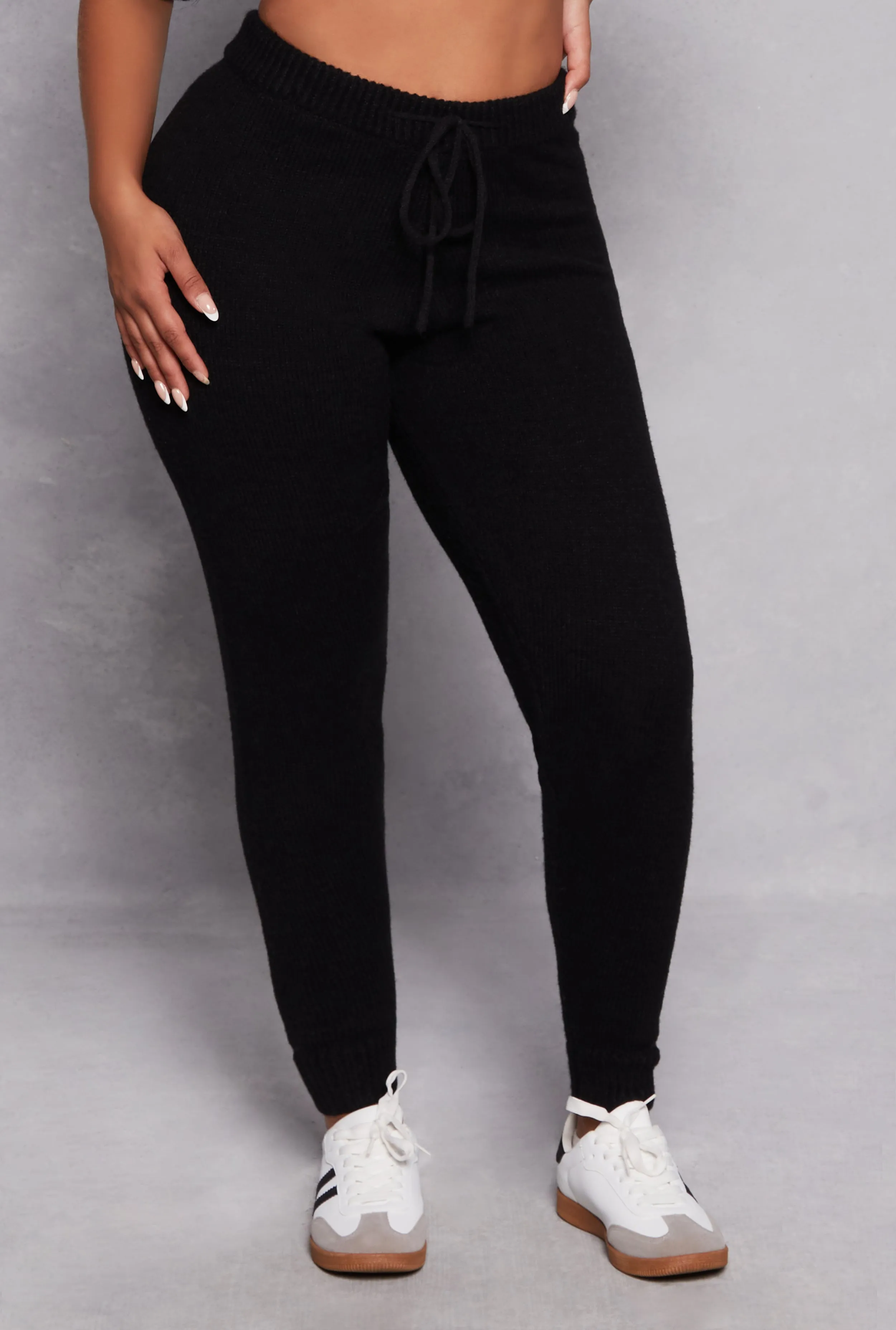 Brushed Knit Drawstring Joggers sold by Rainbow