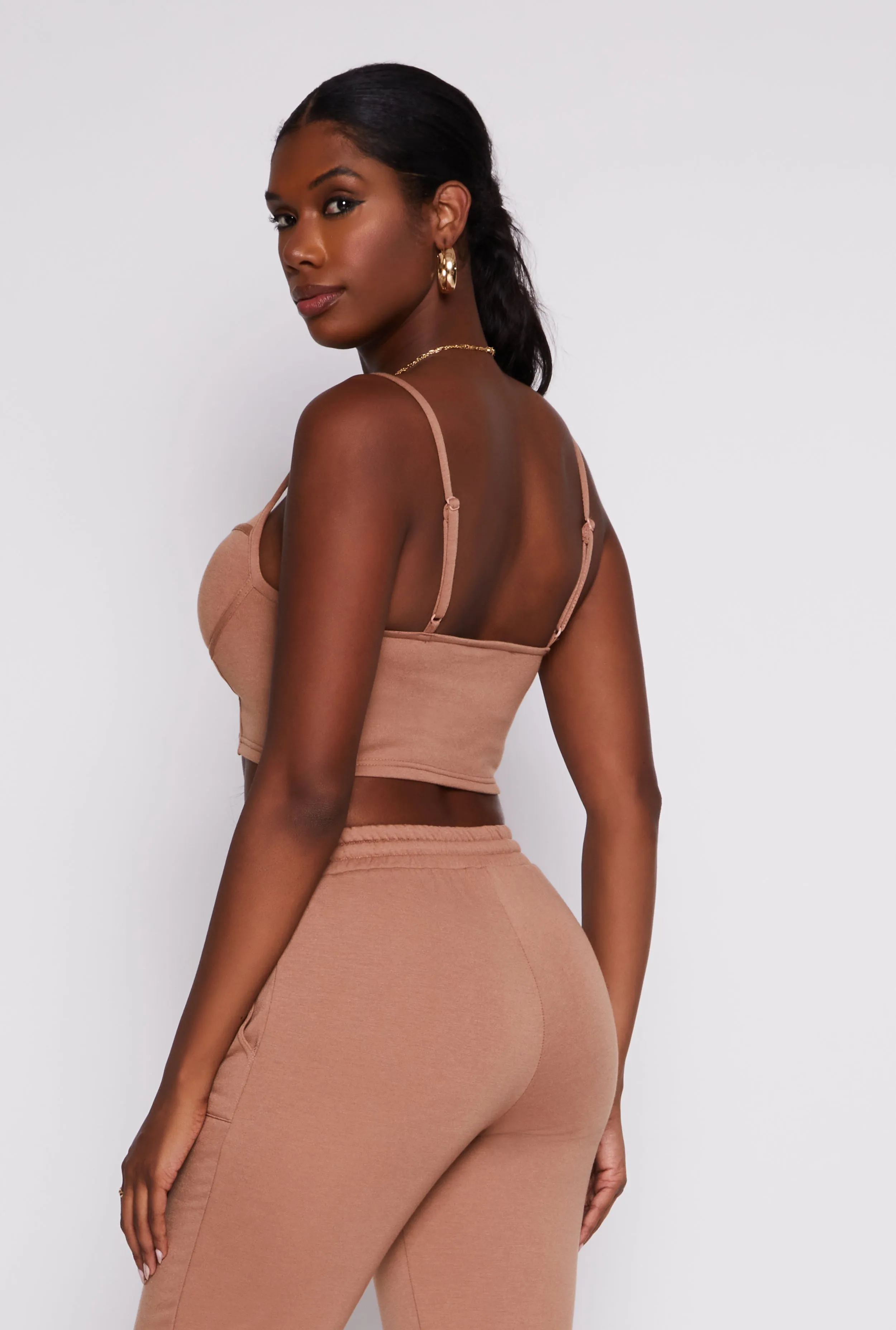 Haute Monde Solid Cropped Corset Top sold by Rainbow product image thumbnail 3