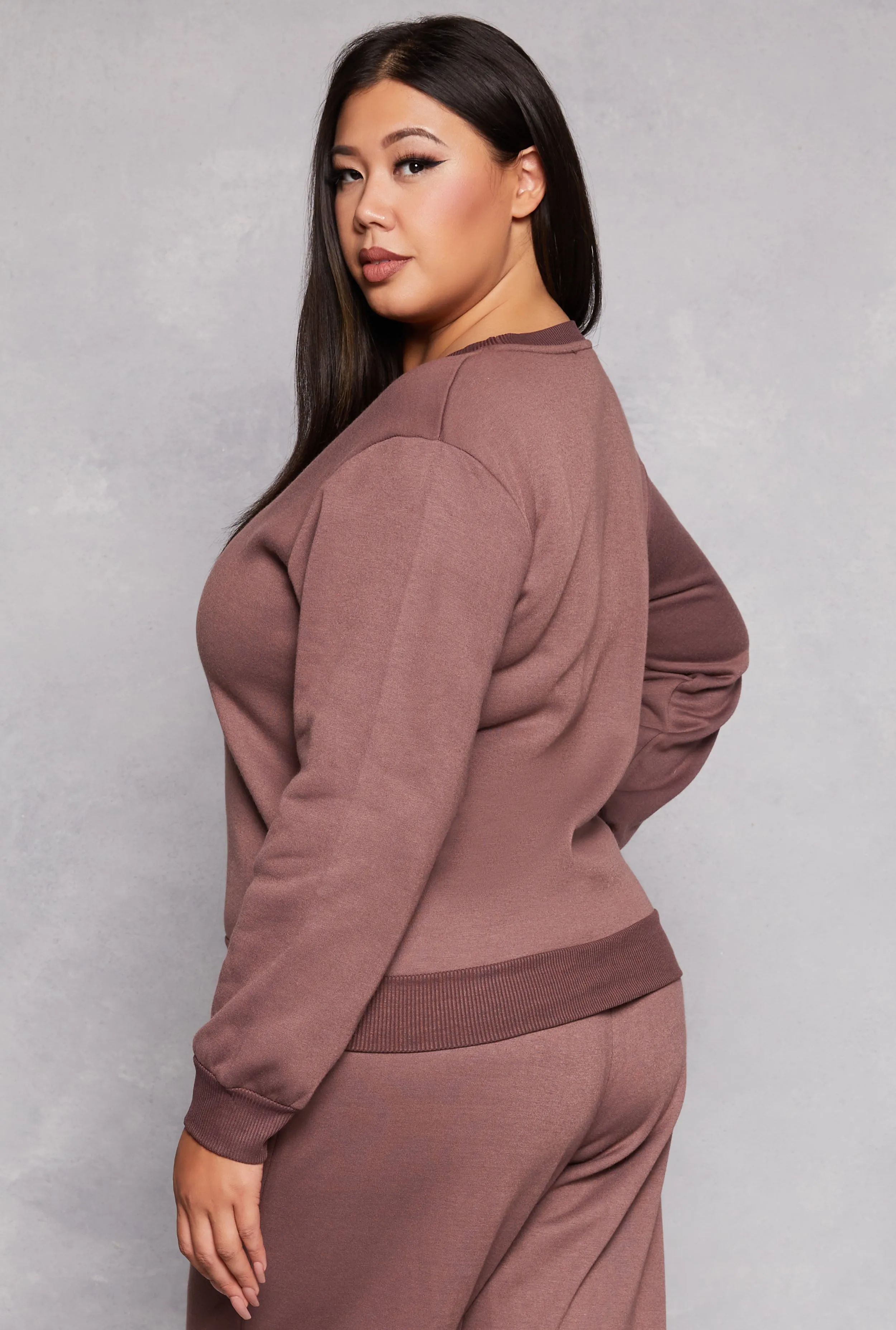 Plus Size Crew Neck Pullover Sweatshirt sold by Rainbow product image thumbnail 3