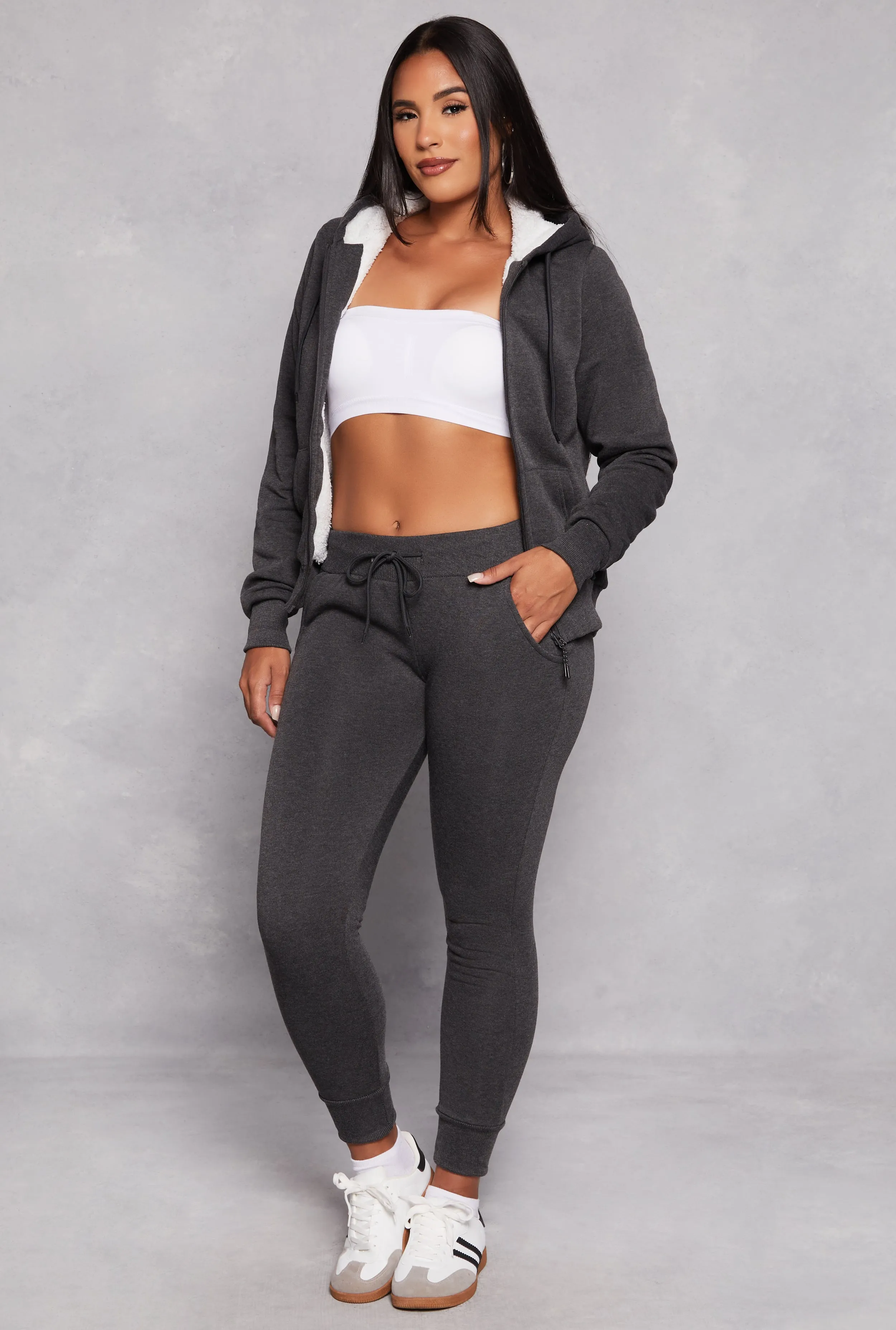 Drawstring Waist Fleece Joggers sold by Rainbow