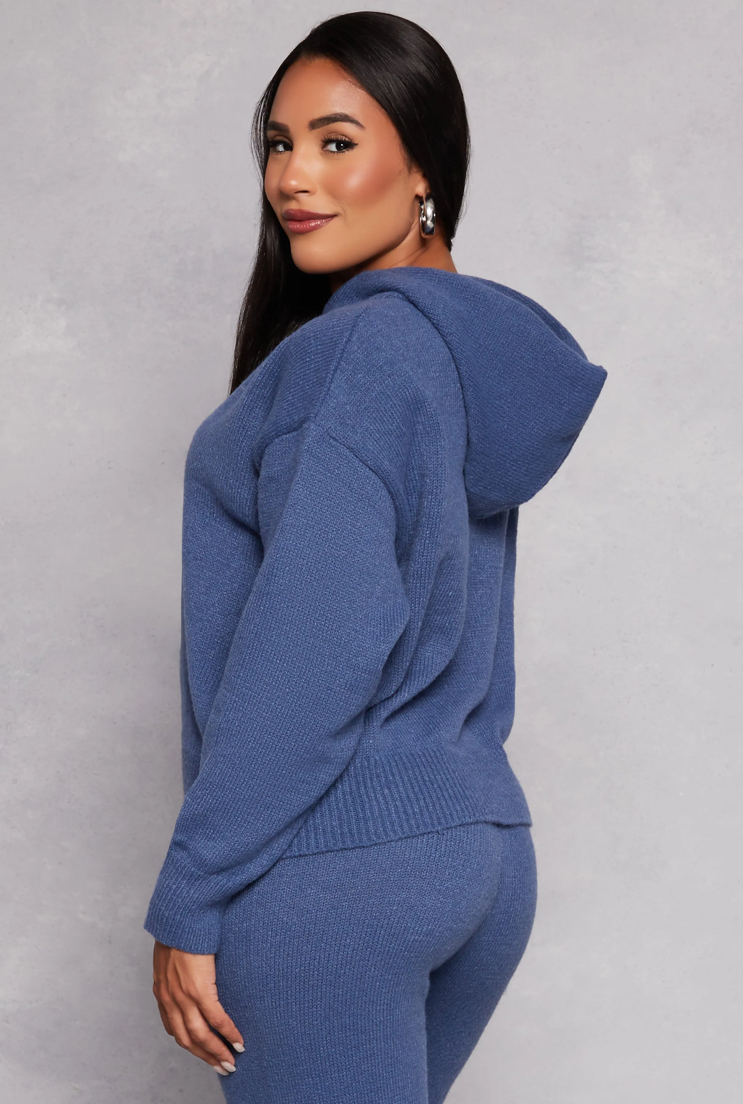 Brushed Knit Pullover Hoodie sold by Rainbow product image thumbnail 3