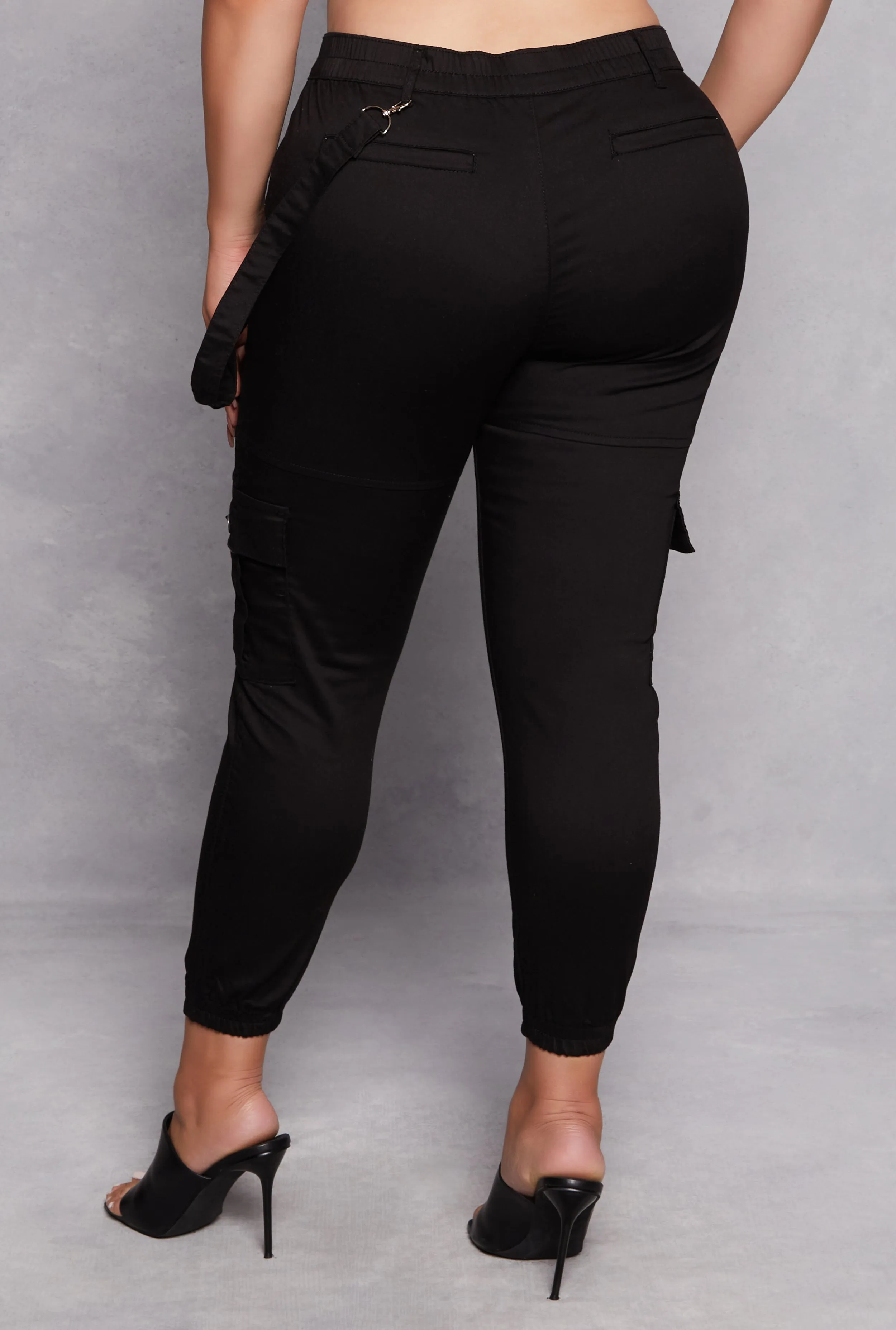 Plus Size VIP Twill Cargo Pocket Joggers sold by Rainbow product image thumbnail 3