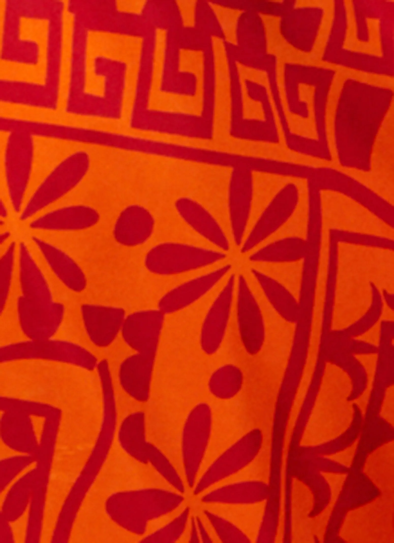 Plus Size Greek Key Floral Print Midi Dress sold by Rainbow product image thumbnail 4