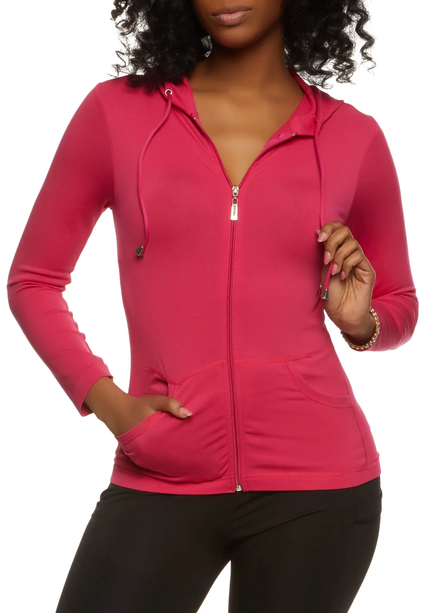 Full Zip Hooded Active Top sold by Rainbow
