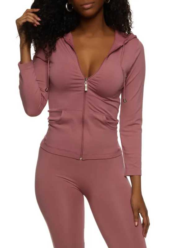 Full Zip Hooded Active Top sold by Rainbow